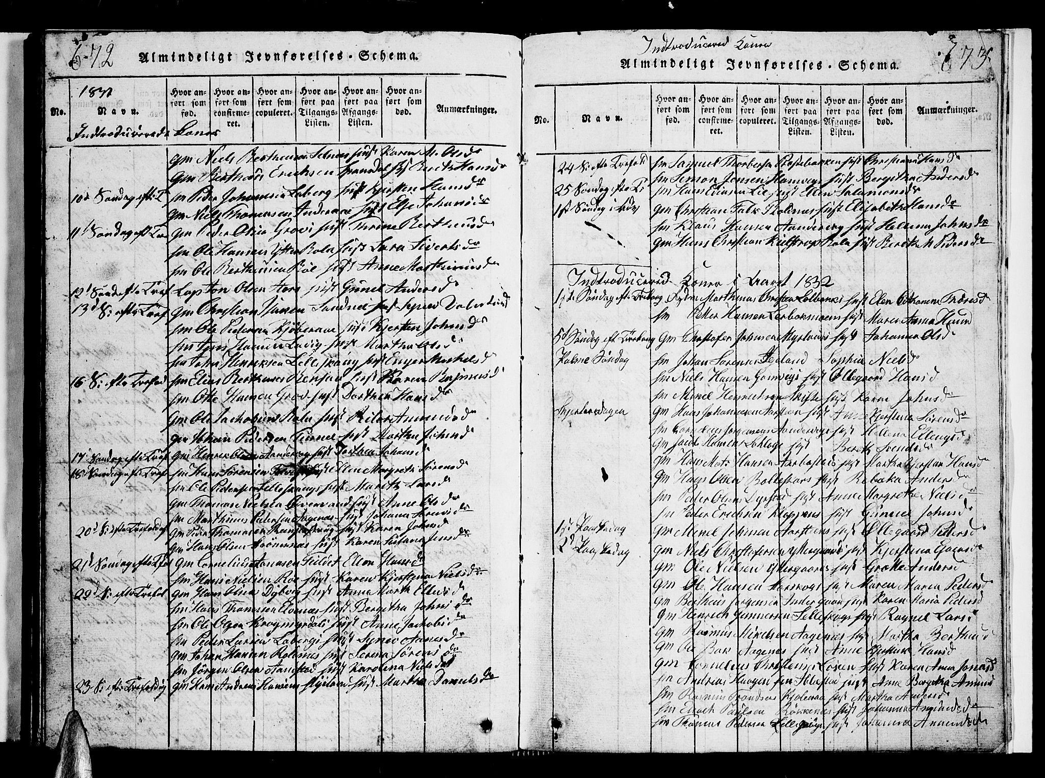 Ibestad sokneprestembete, AV/SATØ-S-0077/H/Ha/Hab/L0002klokker: Parish register (copy) no. 2, 1821-1833, p. 672-673