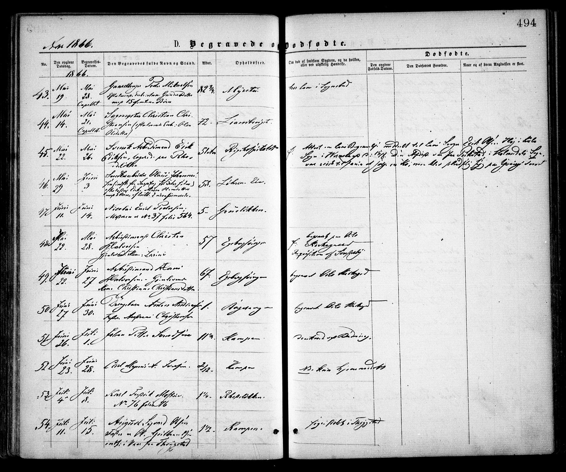 Østre Aker prestekontor Kirkebøker, AV/SAO-A-10840/F/Fa/L0001: Parish register (official) no. I 1, 1861-1869, p. 494