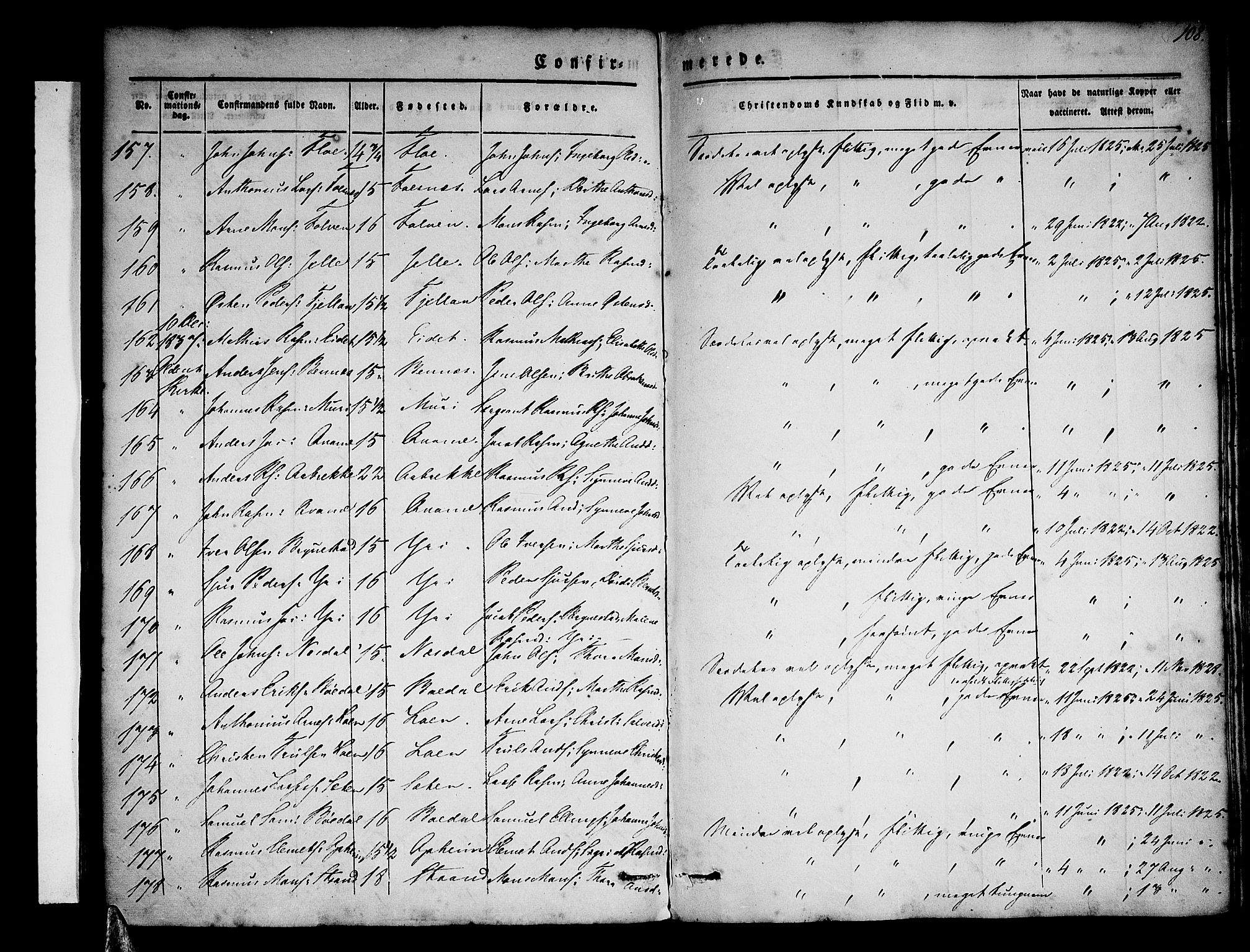 Stryn Sokneprestembete, AV/SAB-A-82501: Parish register (official) no. A 1, 1832-1845, p. 108