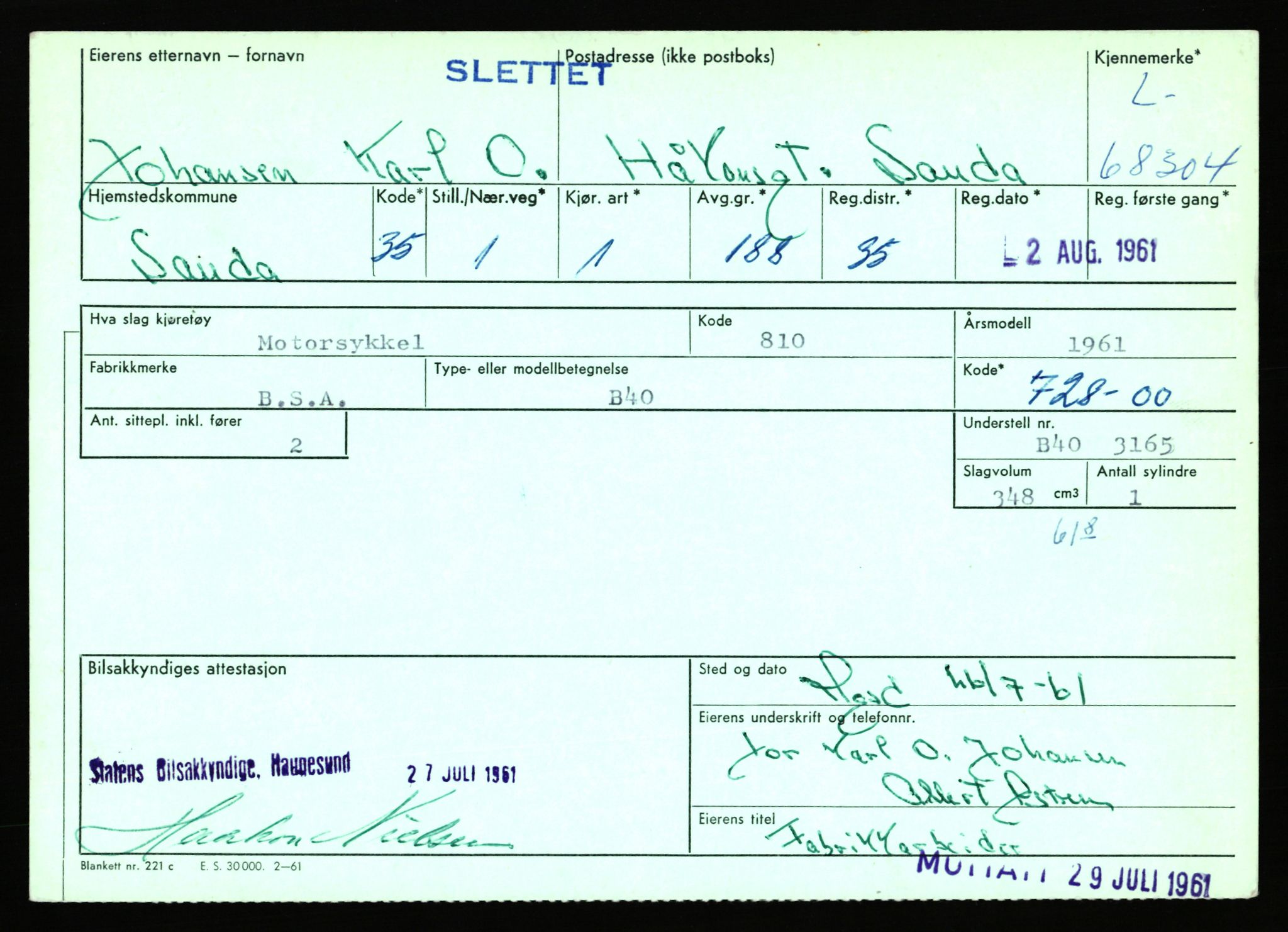 Stavanger trafikkstasjon, AV/SAST-A-101942/0/F/L0066: L-68000 - L-71599, 1930-1971, p. 891