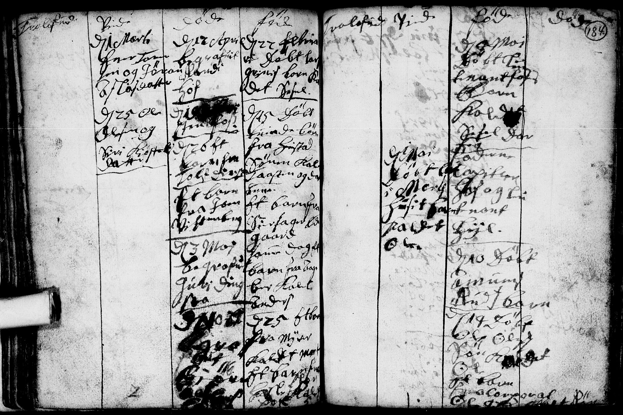 Spydeberg prestekontor Kirkebøker, AV/SAO-A-10924/F/Fa/L0001: Parish register (official) no. I 1, 1696-1738, p. 184