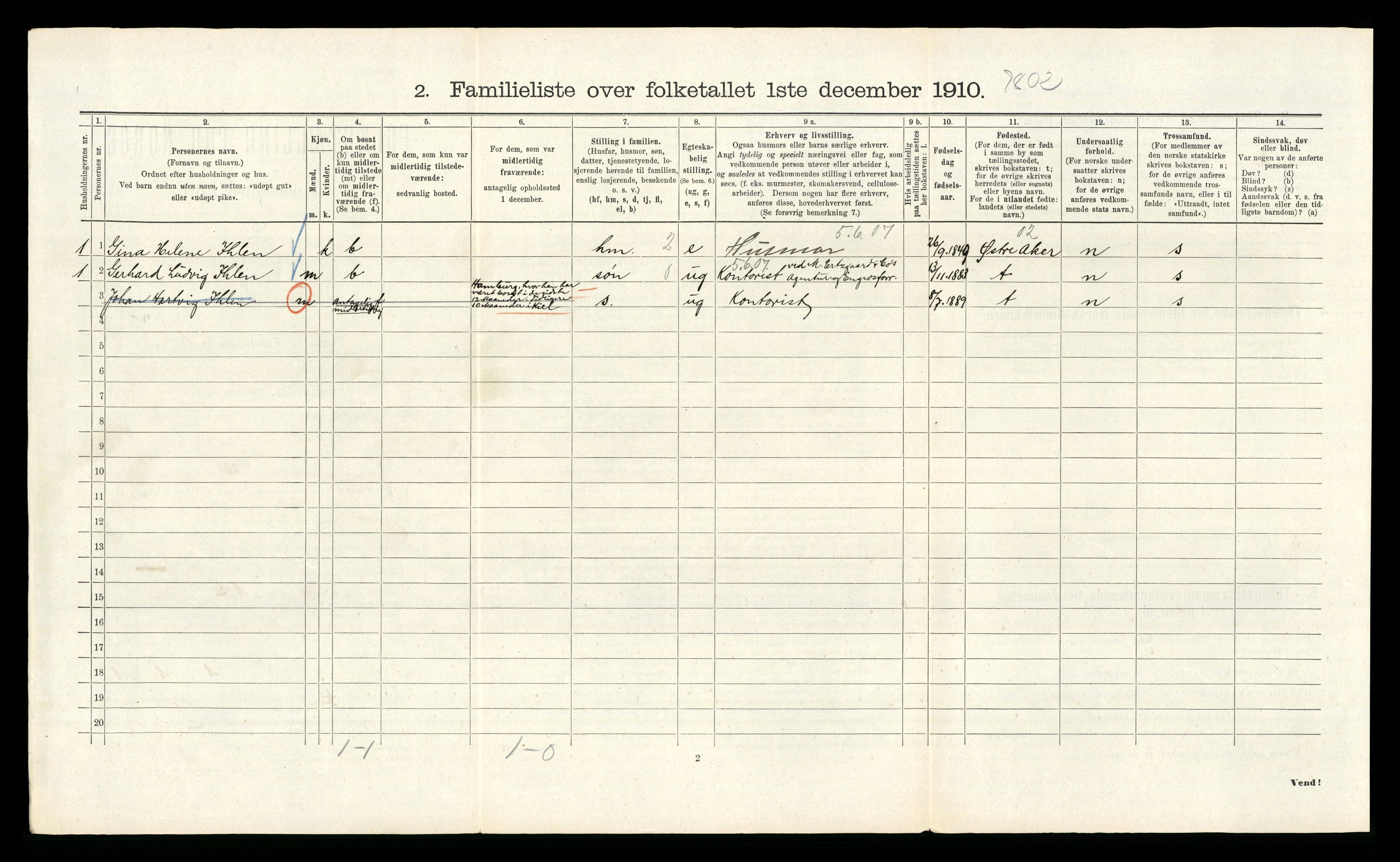 RA, 1910 census for Kristiania, 1910, p. 26154