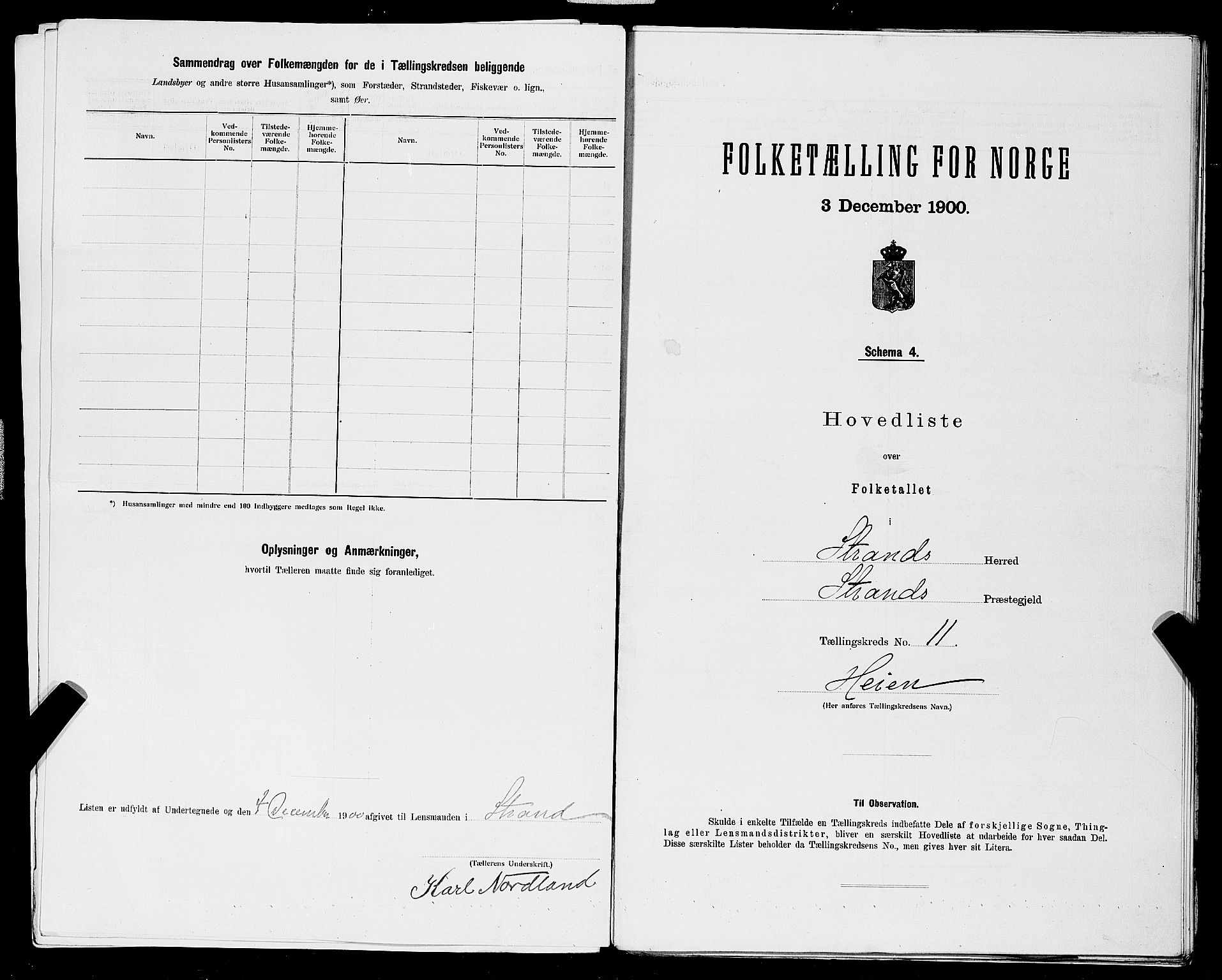 SAST, 1900 census for Strand, 1900, p. 47