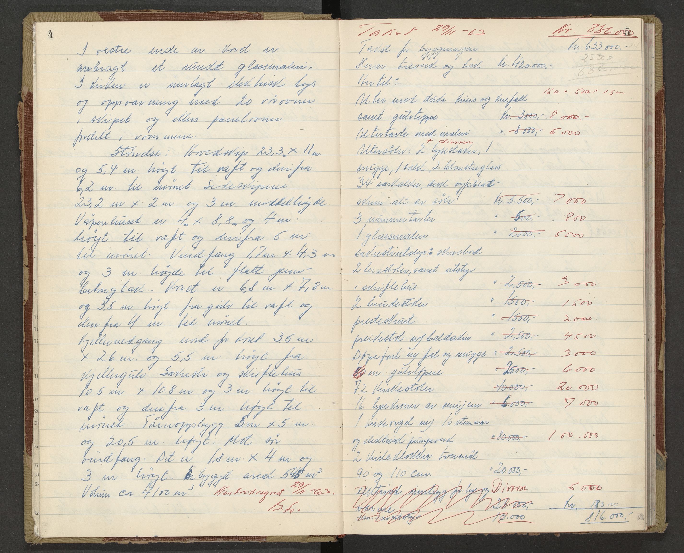 Norges Brannkasse Borgund, AV/SAT-A-5495/Fa/L0008: Branntakstprotokoll, 1953-1955, p. 4-5