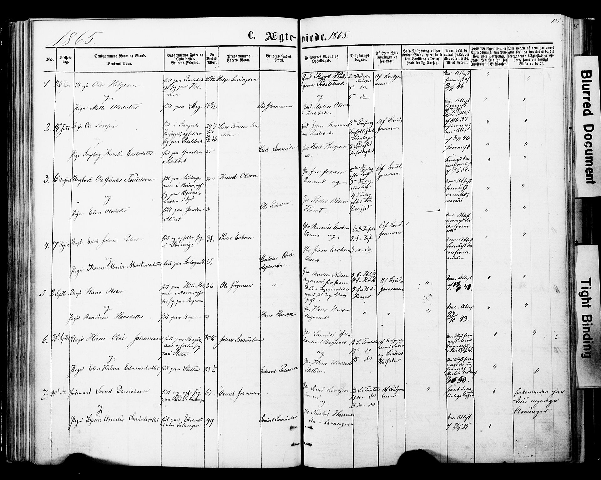 Ibestad sokneprestembete, SATØ/S-0077/H/Ha/Haa/L0013kirke: Parish register (official) no. 13, 1865-1879, p. 105