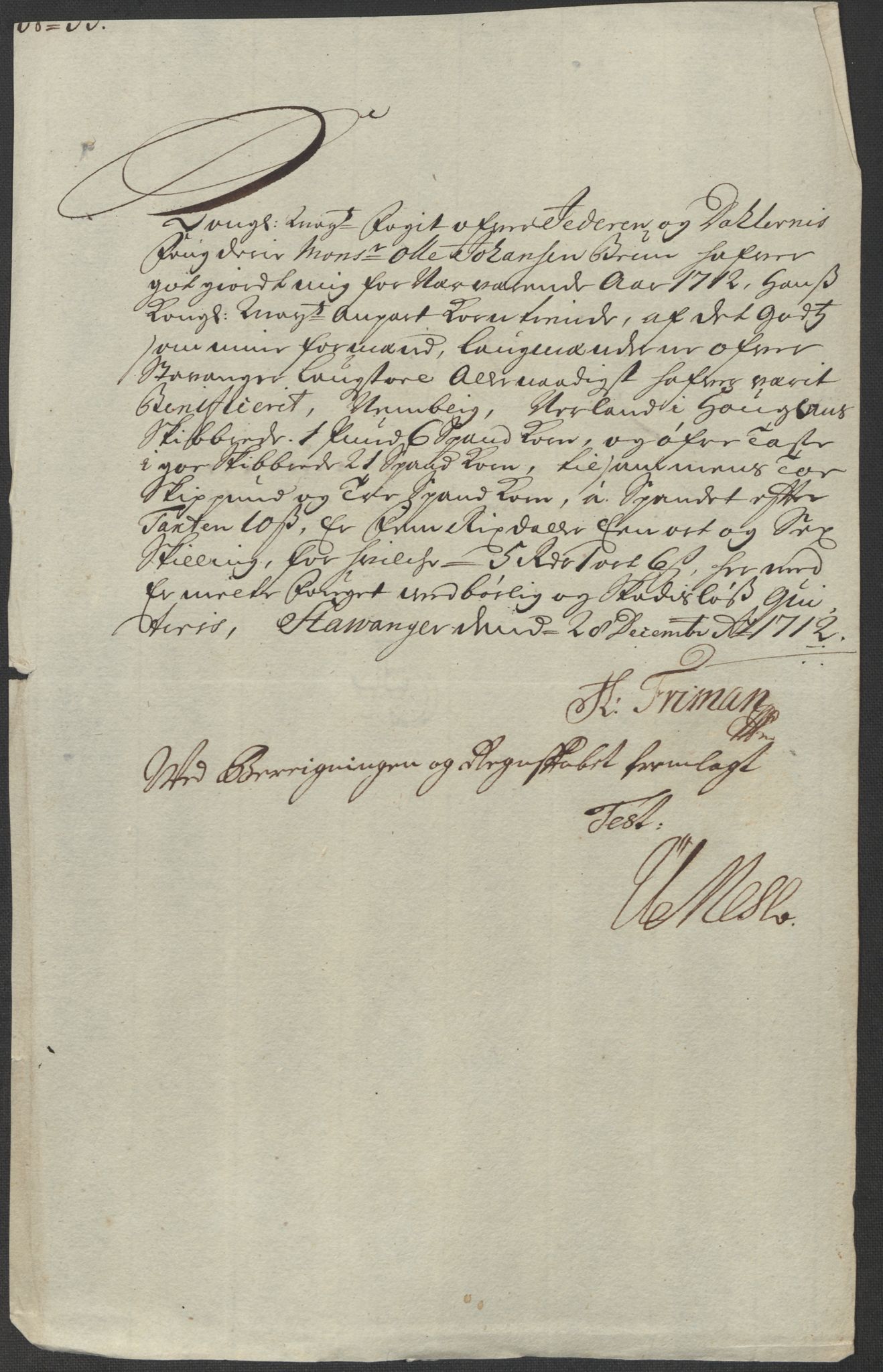 Rentekammeret inntil 1814, Reviderte regnskaper, Fogderegnskap, AV/RA-EA-4092/R46/L2737: Fogderegnskap Jæren og Dalane, 1712, p. 275