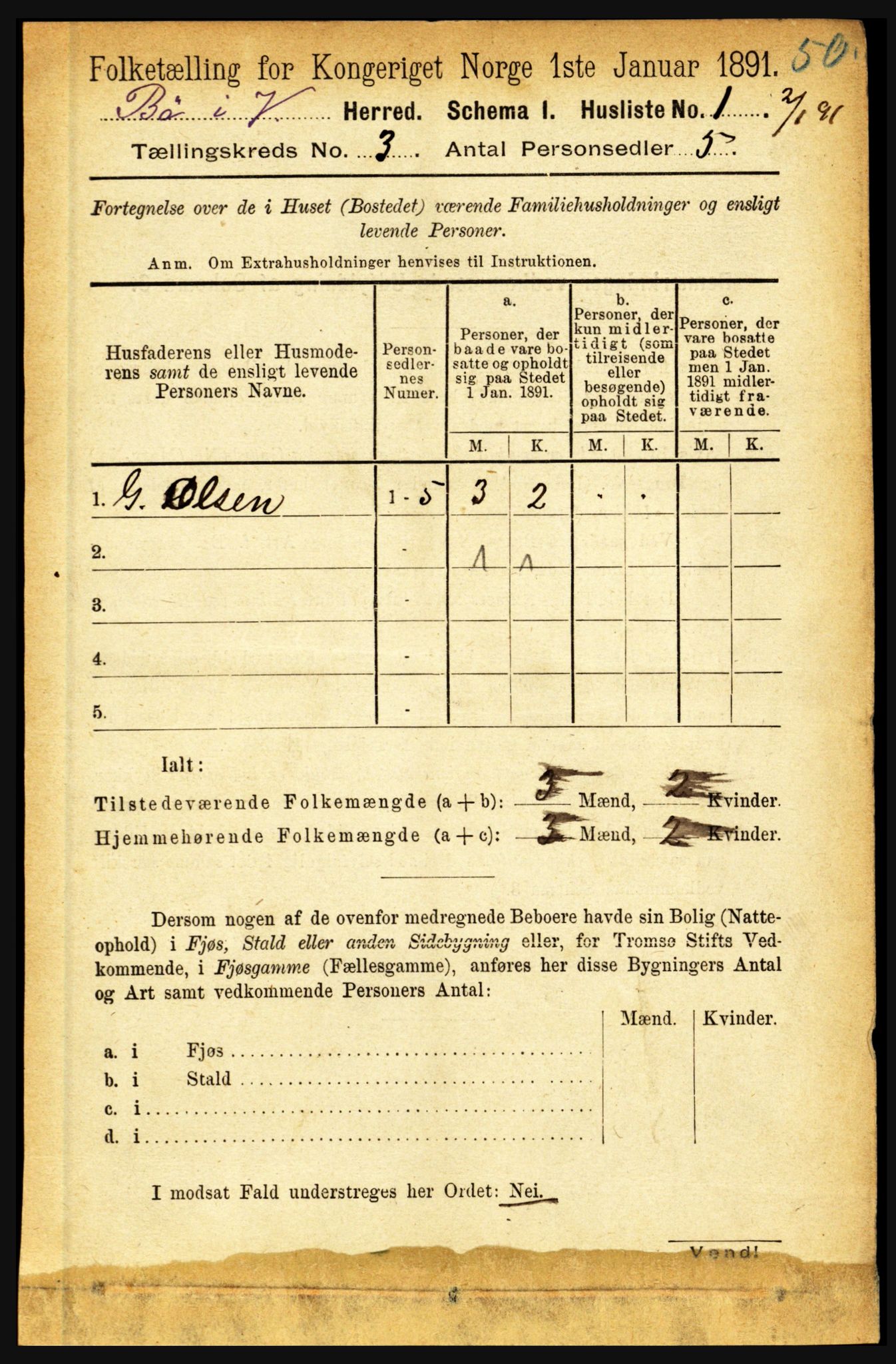 RA, 1891 census for 1867 Bø, 1891, p. 755