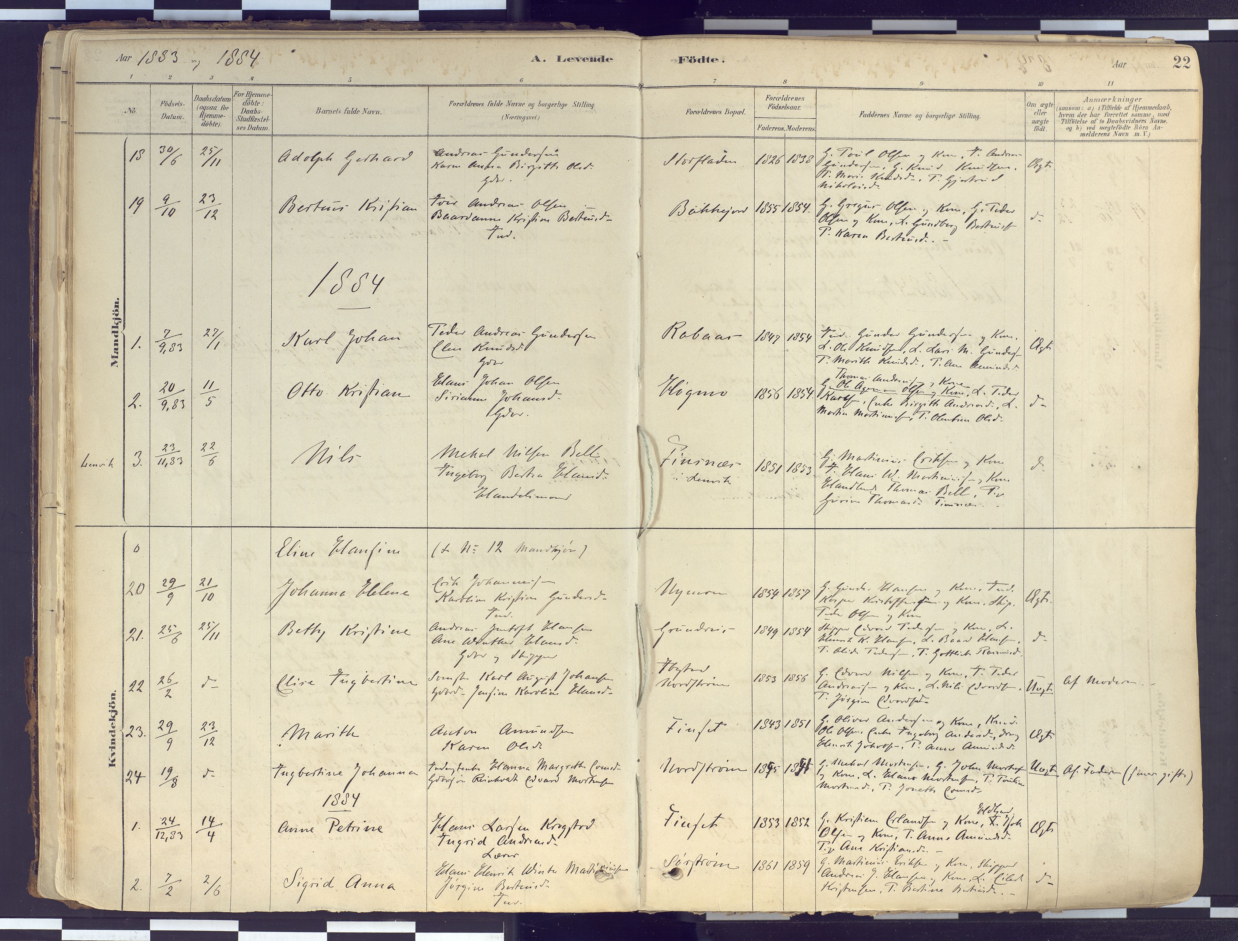 Tranøy sokneprestkontor, AV/SATØ-S-1313/I/Ia/Iaa/L0010kirke: Parish register (official) no. 10, 1878-1904, p. 22