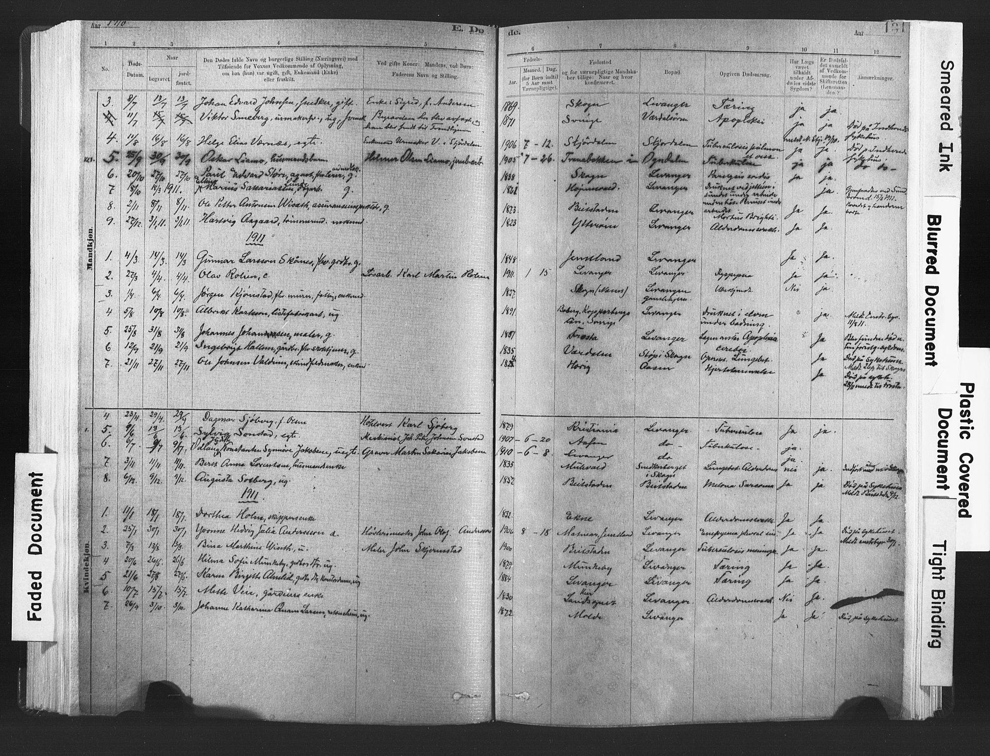Ministerialprotokoller, klokkerbøker og fødselsregistre - Nord-Trøndelag, AV/SAT-A-1458/720/L0189: Parish register (official) no. 720A05, 1880-1911, p. 131