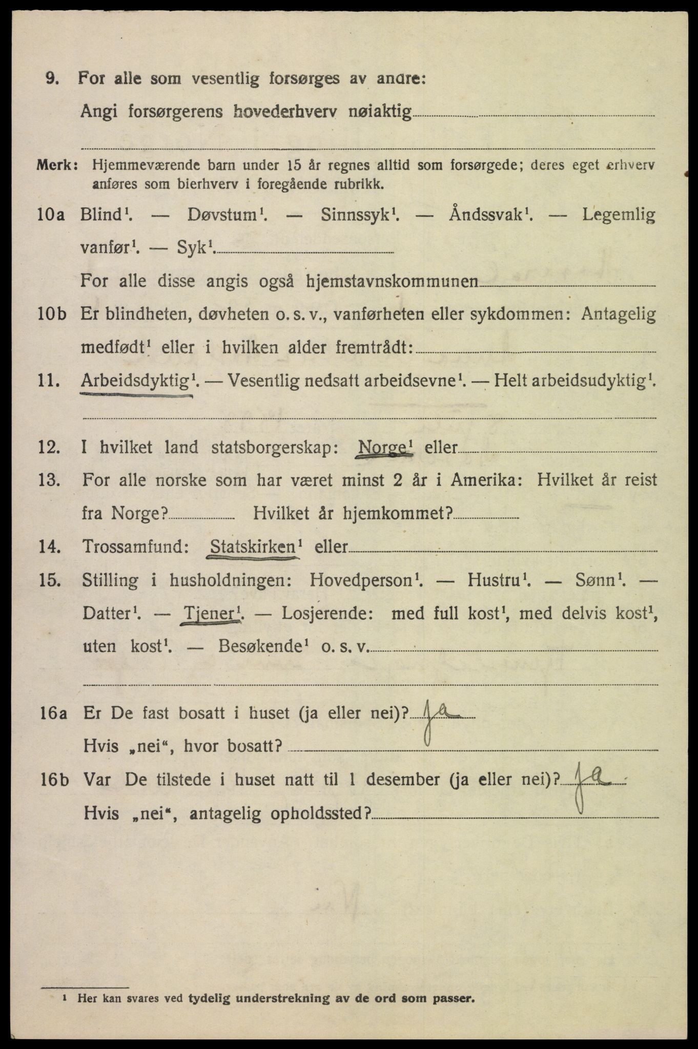 SAK, 1920 census for Åseral, 1920, p. 785