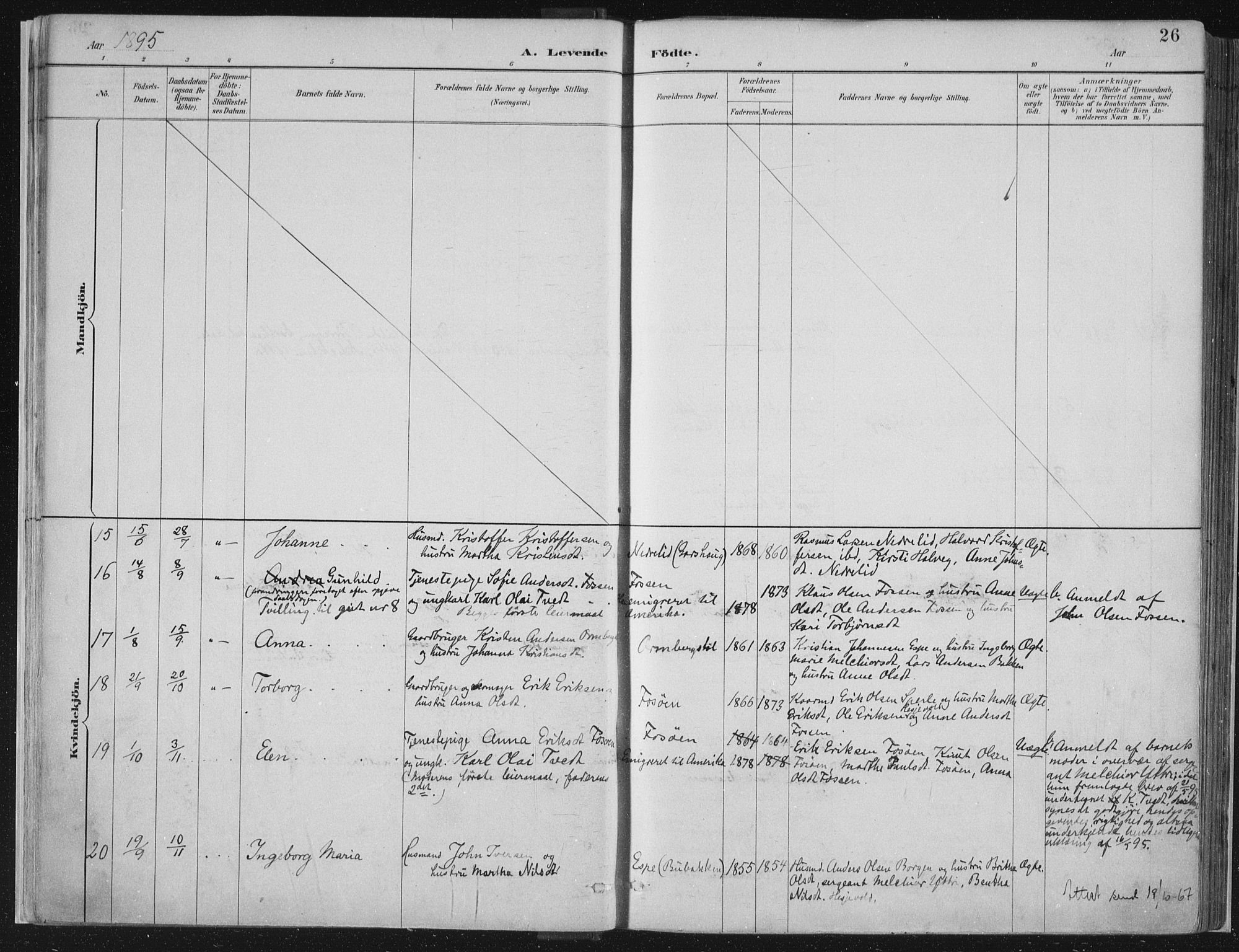Jostedal sokneprestembete, SAB/A-80601/H/Haa/Haab/L0001: Parish register (official) no. B 1, 1887-1914, p. 26