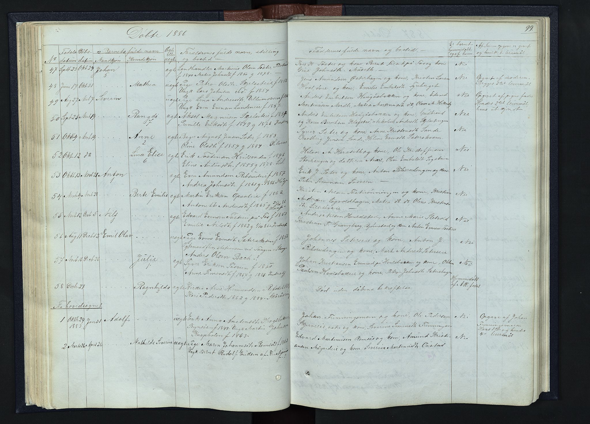 Romedal prestekontor, SAH/PREST-004/L/L0010: Parish register (copy) no. 10, 1860-1895, p. 99