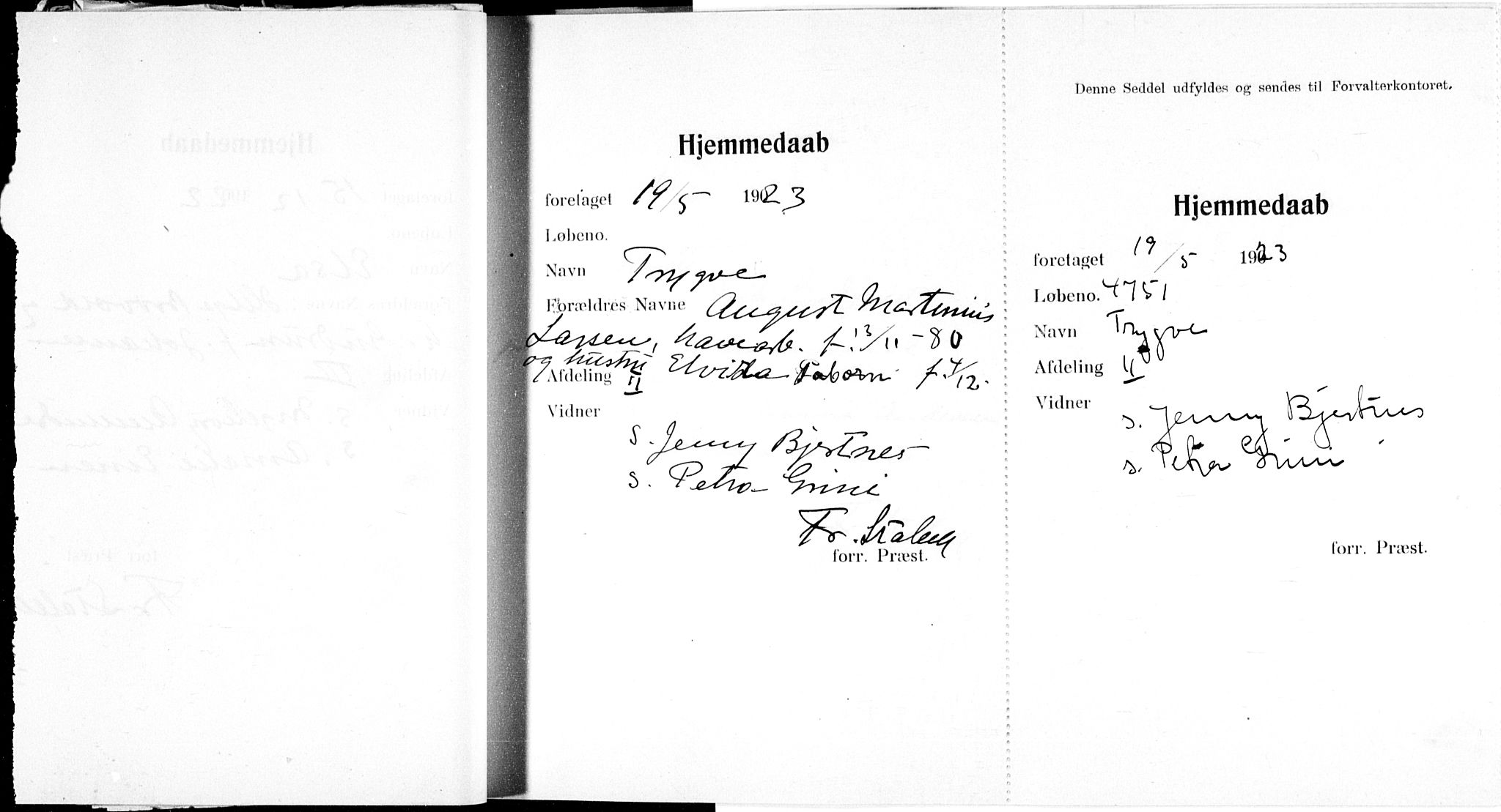 Ullevål sykehus prestekontor Kirkebøker, AV/SAO-A-10542a/K/Ka/L0004: Baptism register no. 4, 1906-1926