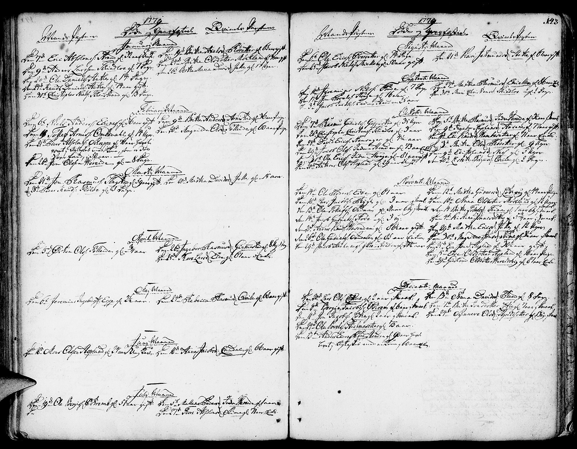 Gloppen sokneprestembete, SAB/A-80101/H/Haa/Haaa/L0004: Parish register (official) no. A 4, 1758-1784, p. 143