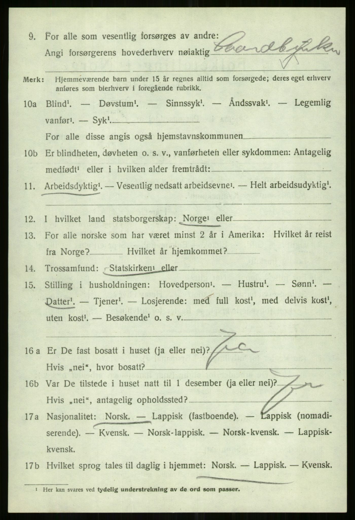 SATØ, 1920 census for Tromsøysund, 1920, p. 13855