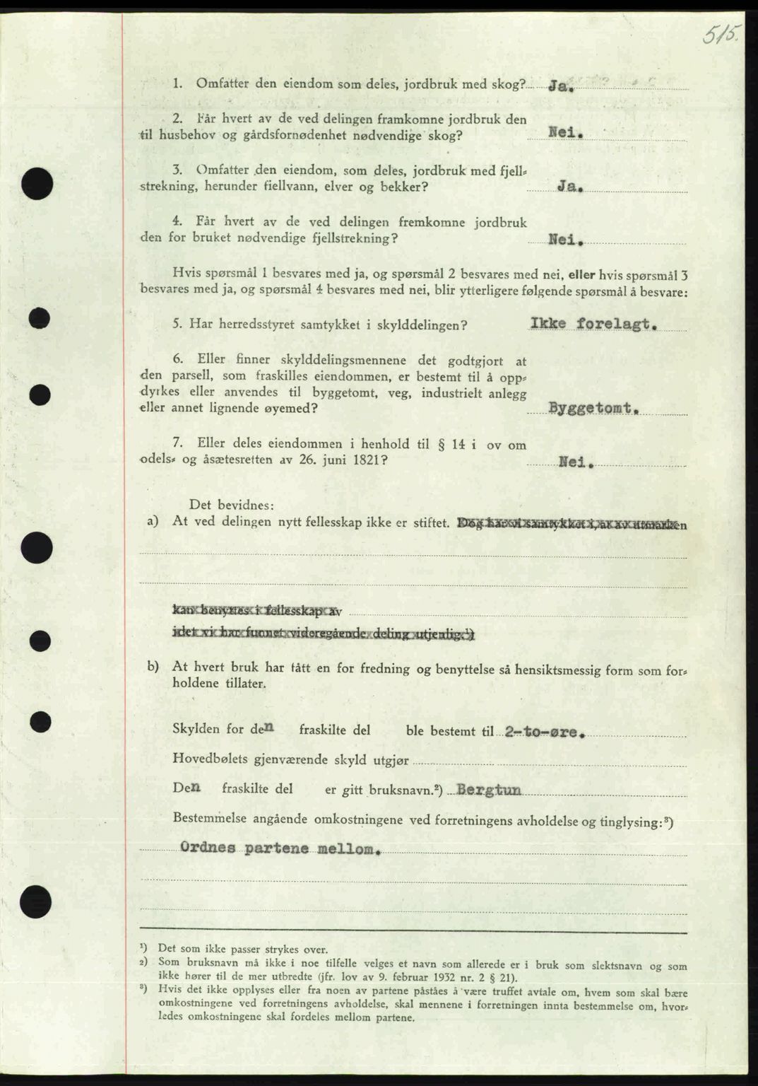 Nordmøre sorenskriveri, AV/SAT-A-4132/1/2/2Ca: Mortgage book no. A103, 1946-1947, Diary no: : 2582/1946