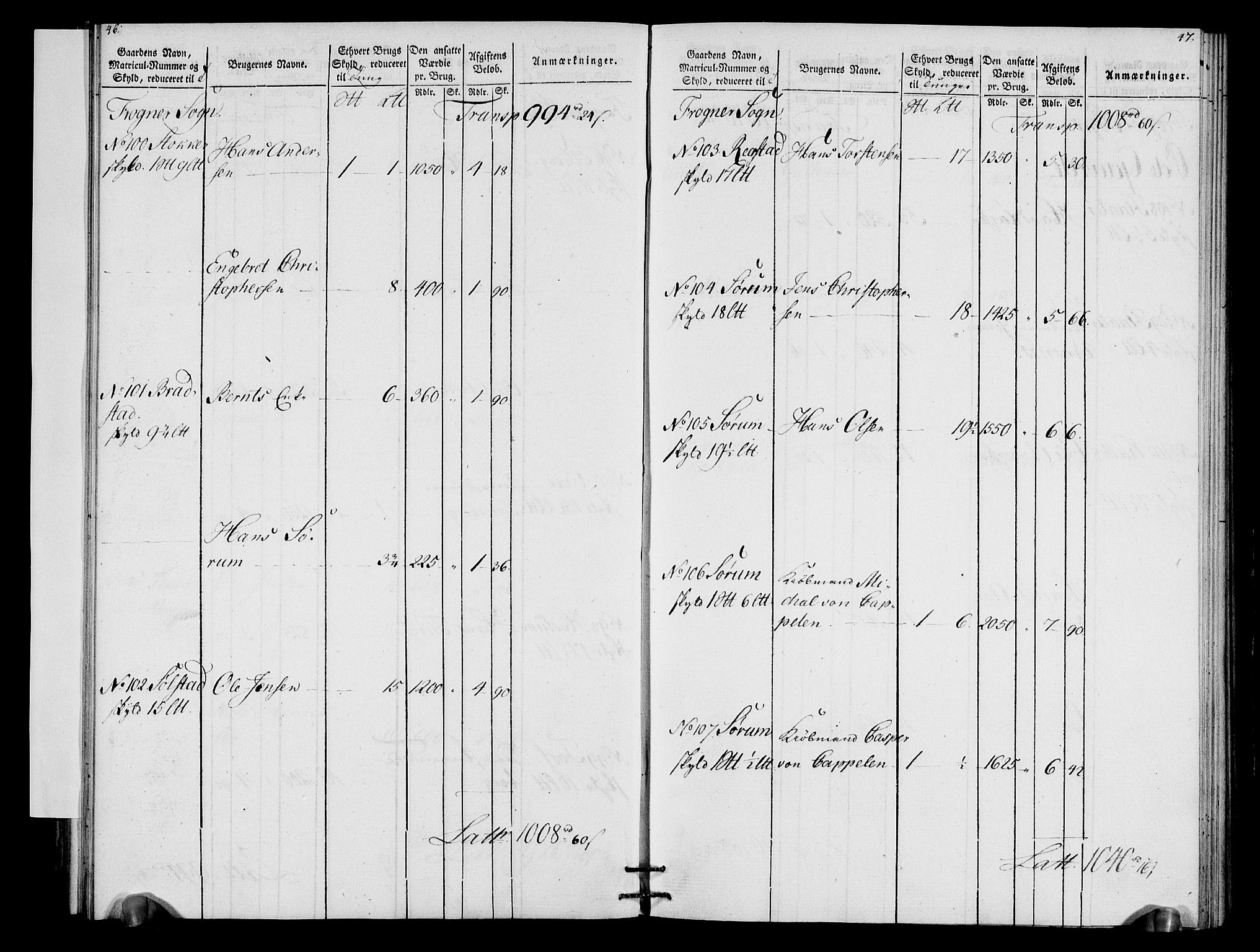 Rentekammeret inntil 1814, Realistisk ordnet avdeling, AV/RA-EA-4070/N/Ne/Nea/L0066: Buskerud fogderi. Oppebørselsregister for Lier, Røyken og Hurum prestegjeld, 1803-1804, p. 27