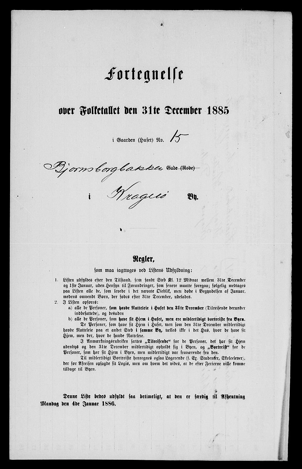 SAKO, 1885 census for 0801 Kragerø, 1885, p. 915