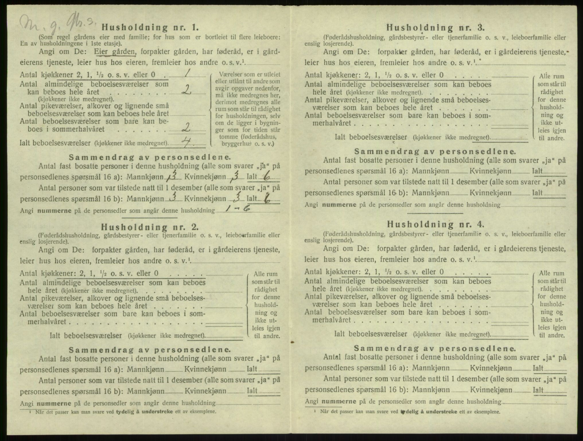 SAB, 1920 census for Lindås, 1920, p. 953