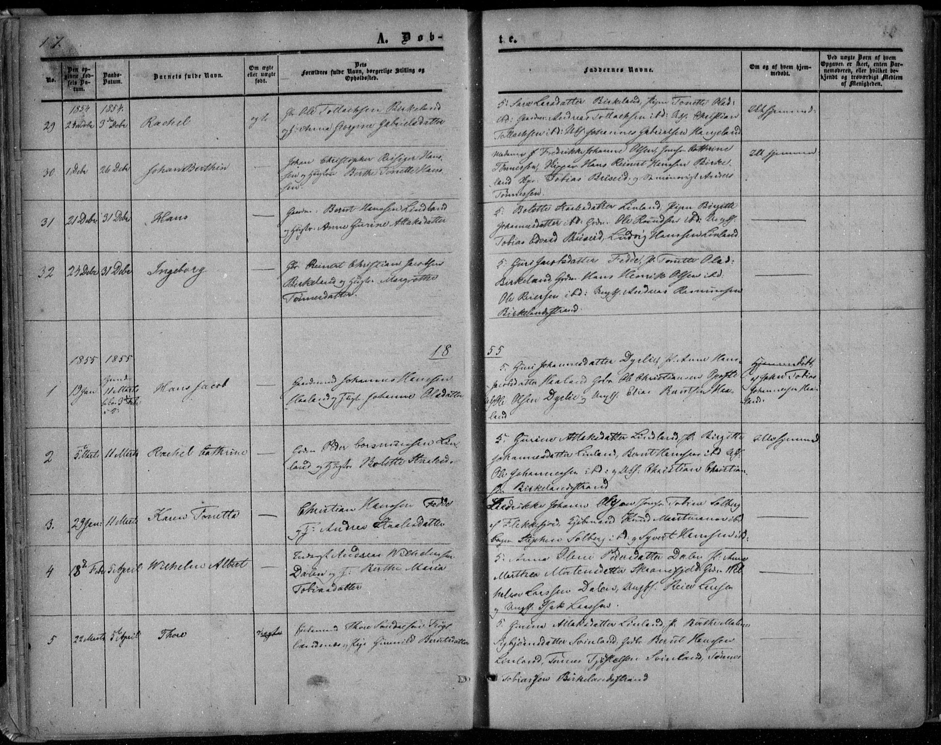 Kvinesdal sokneprestkontor, AV/SAK-1111-0026/F/Fa/Faa/L0002: Parish register (official) no. A 2, 1850-1876, p. 17