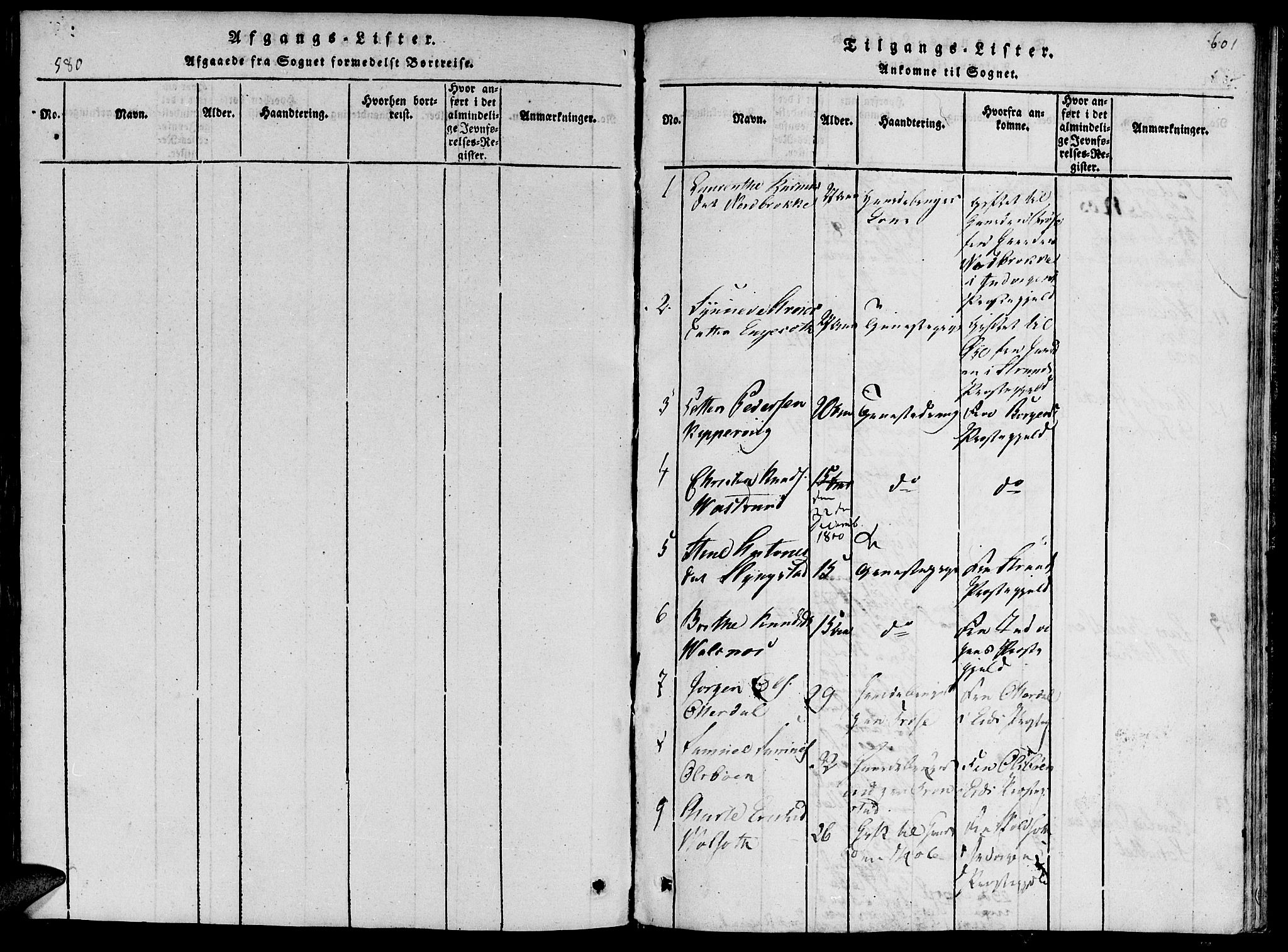 Ministerialprotokoller, klokkerbøker og fødselsregistre - Møre og Romsdal, SAT/A-1454/519/L0260: Parish register (copy) no. 519C01, 1817-1829, p. 600-601