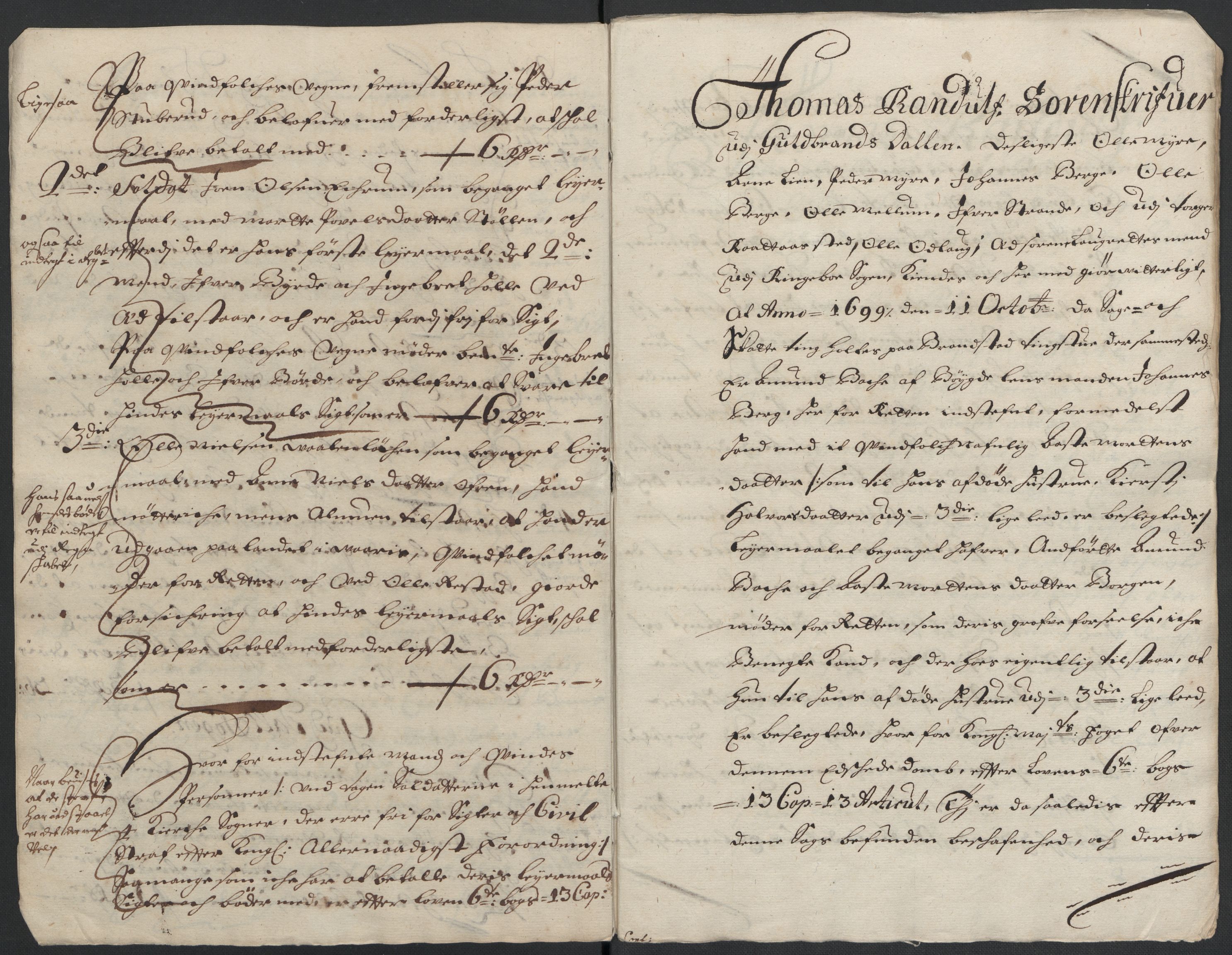 Rentekammeret inntil 1814, Reviderte regnskaper, Fogderegnskap, AV/RA-EA-4092/R17/L1172: Fogderegnskap Gudbrandsdal, 1699, p. 57