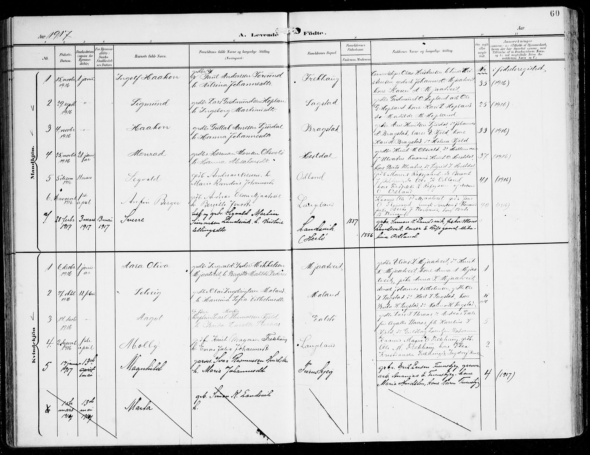 Alversund Sokneprestembete, AV/SAB-A-73901/H/Ha/Haa/Haac/L0002: Parish register (official) no. C 2, 1901-1921, p. 60