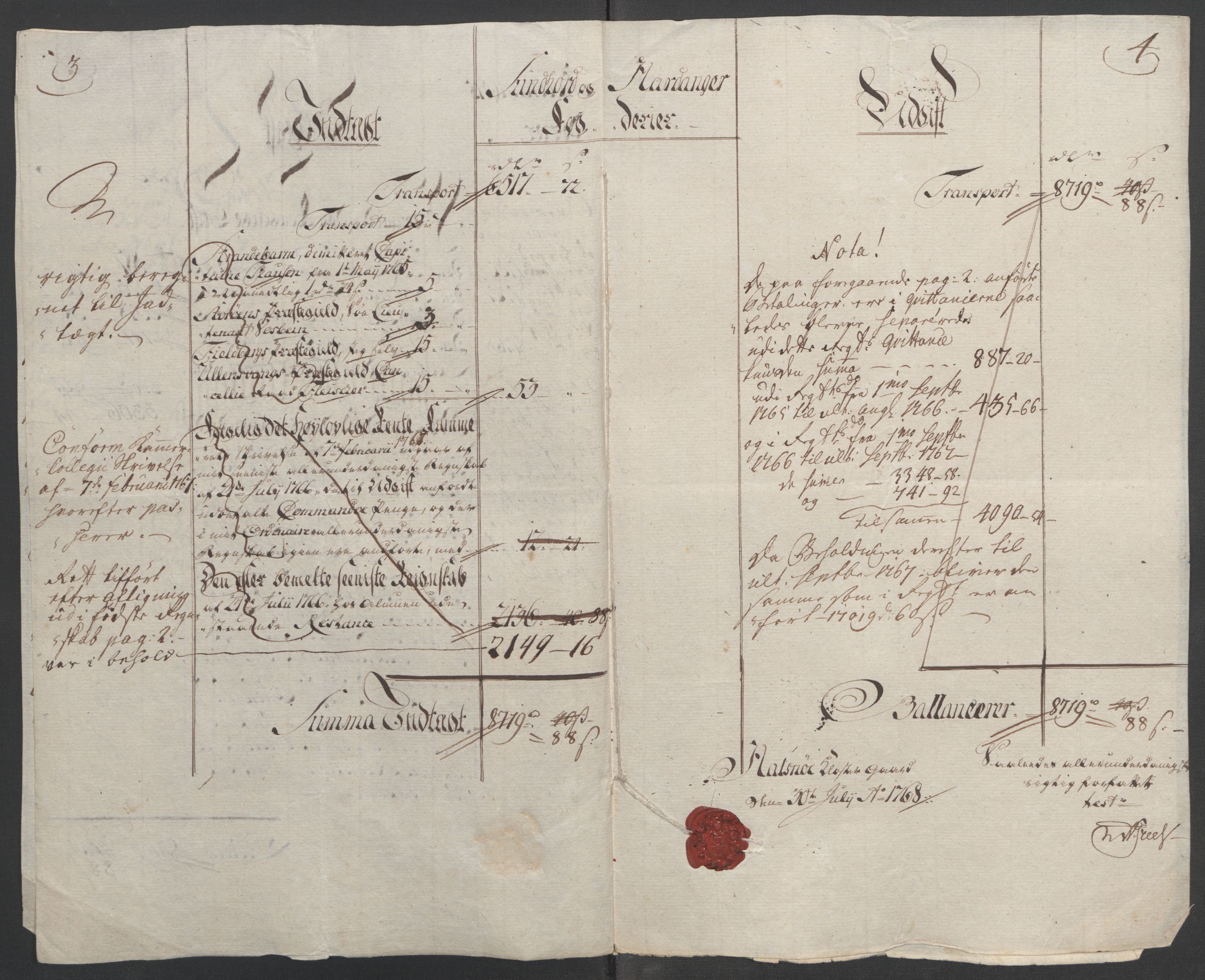 Rentekammeret inntil 1814, Reviderte regnskaper, Fogderegnskap, RA/EA-4092/R48/L3136: Ekstraskatten Sunnhordland og Hardanger, 1762-1772, p. 90