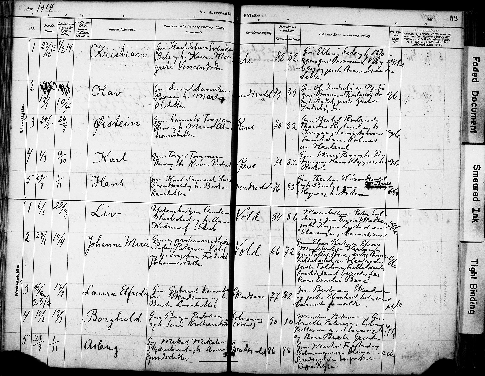 Klepp sokneprestkontor, SAST/A-101803/001/3/30BA/L0008: Parish register (official) no. A 9, 1886-1919, p. 52