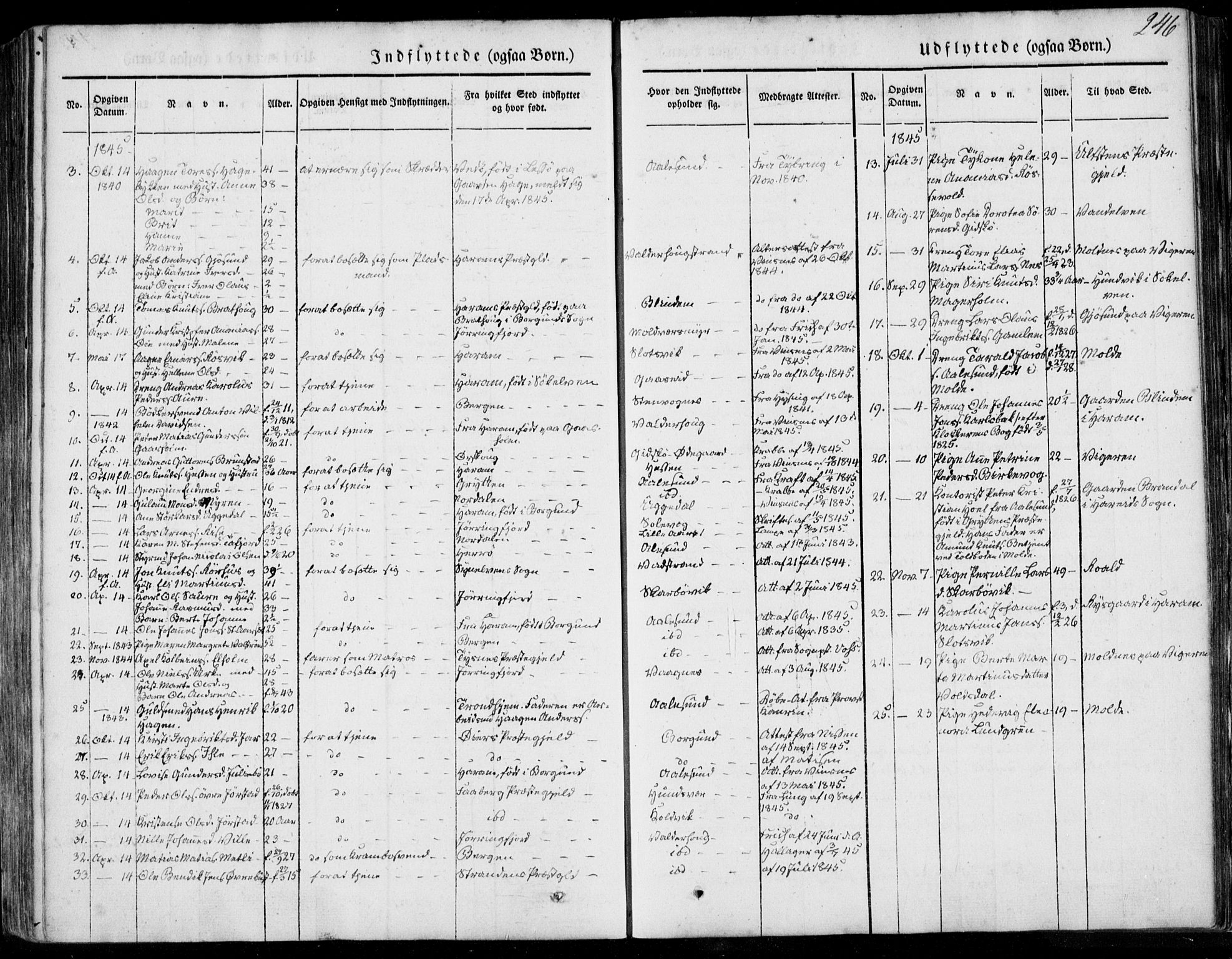 Ministerialprotokoller, klokkerbøker og fødselsregistre - Møre og Romsdal, AV/SAT-A-1454/528/L0396: Parish register (official) no. 528A07, 1839-1847, p. 246