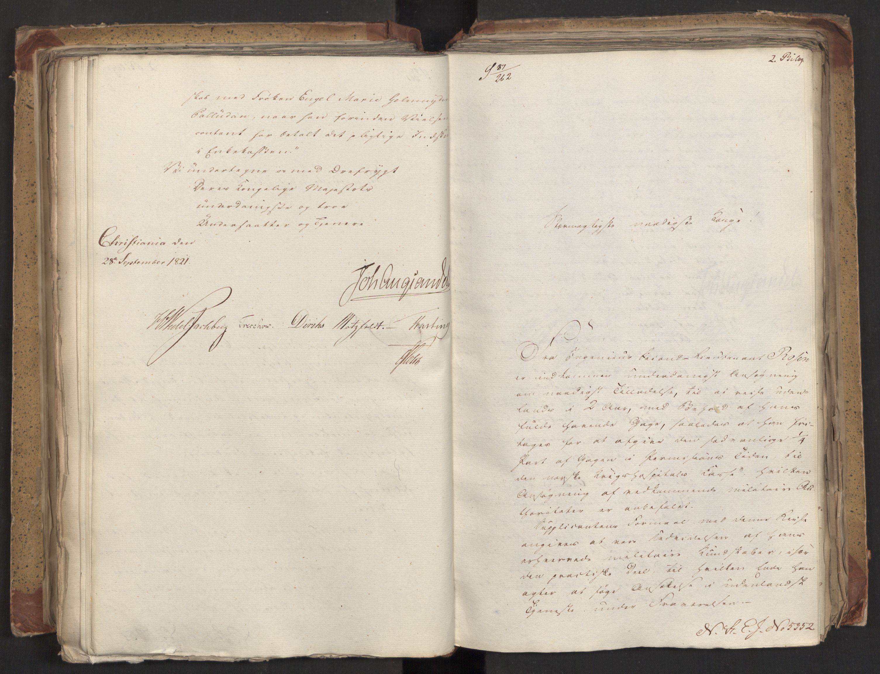 Statsrådsavdelingen i Stockholm, AV/RA-S-1003/D/Da/L0027: Regjeringsinnstillinger nr. 5275-5436, 1821, p. 291