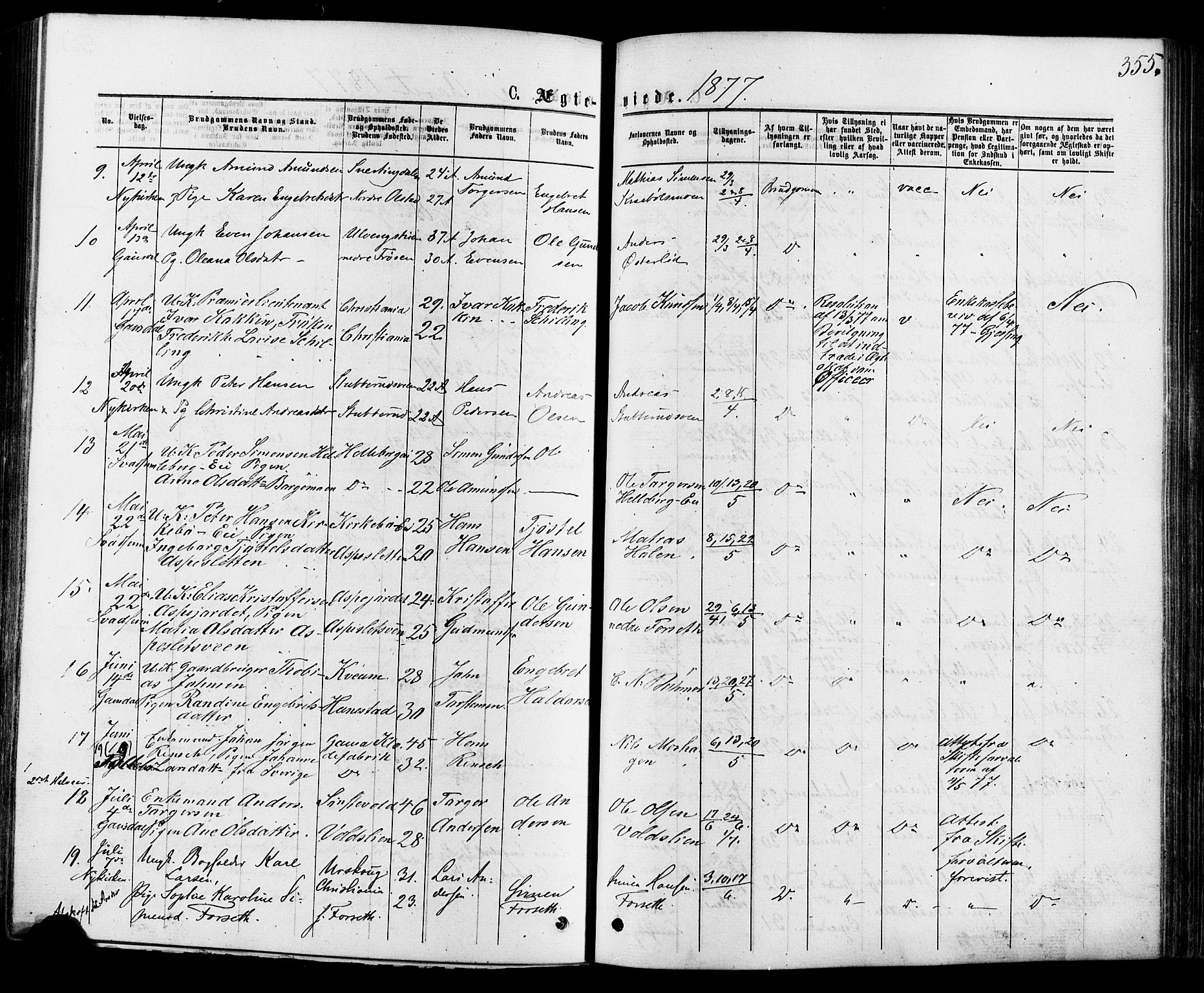 Østre Gausdal prestekontor, SAH/PREST-092/H/Ha/Haa/L0001: Parish register (official) no. 1, 1874-1886, p. 355