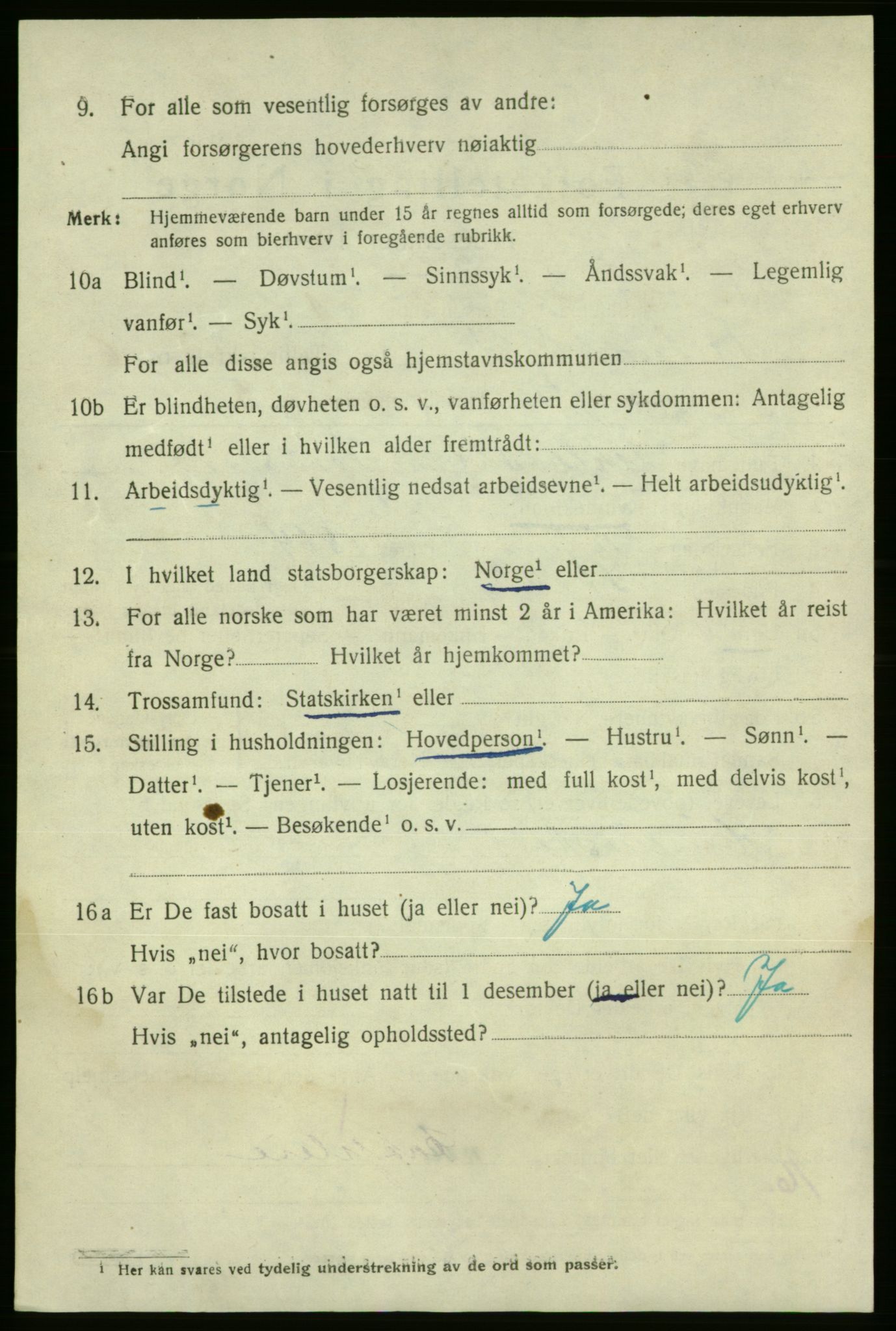 SAO, 1920 census for Fredrikshald, 1920, p. 12883