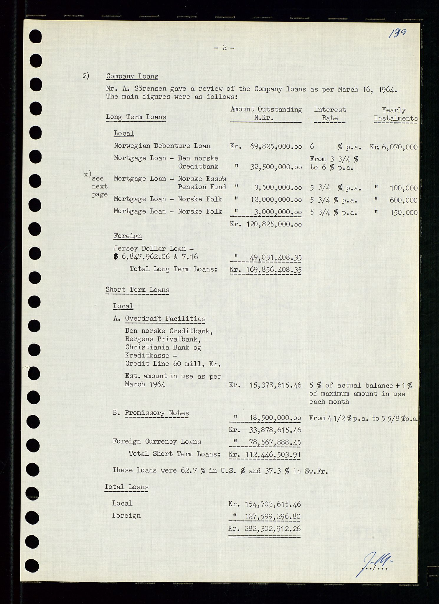 Pa 0982 - Esso Norge A/S, SAST/A-100448/A/Aa/L0001/0004: Den administrerende direksjon Board minutes (styrereferater) / Den administrerende direksjon Board minutes (styrereferater), 1963-1964, p. 123