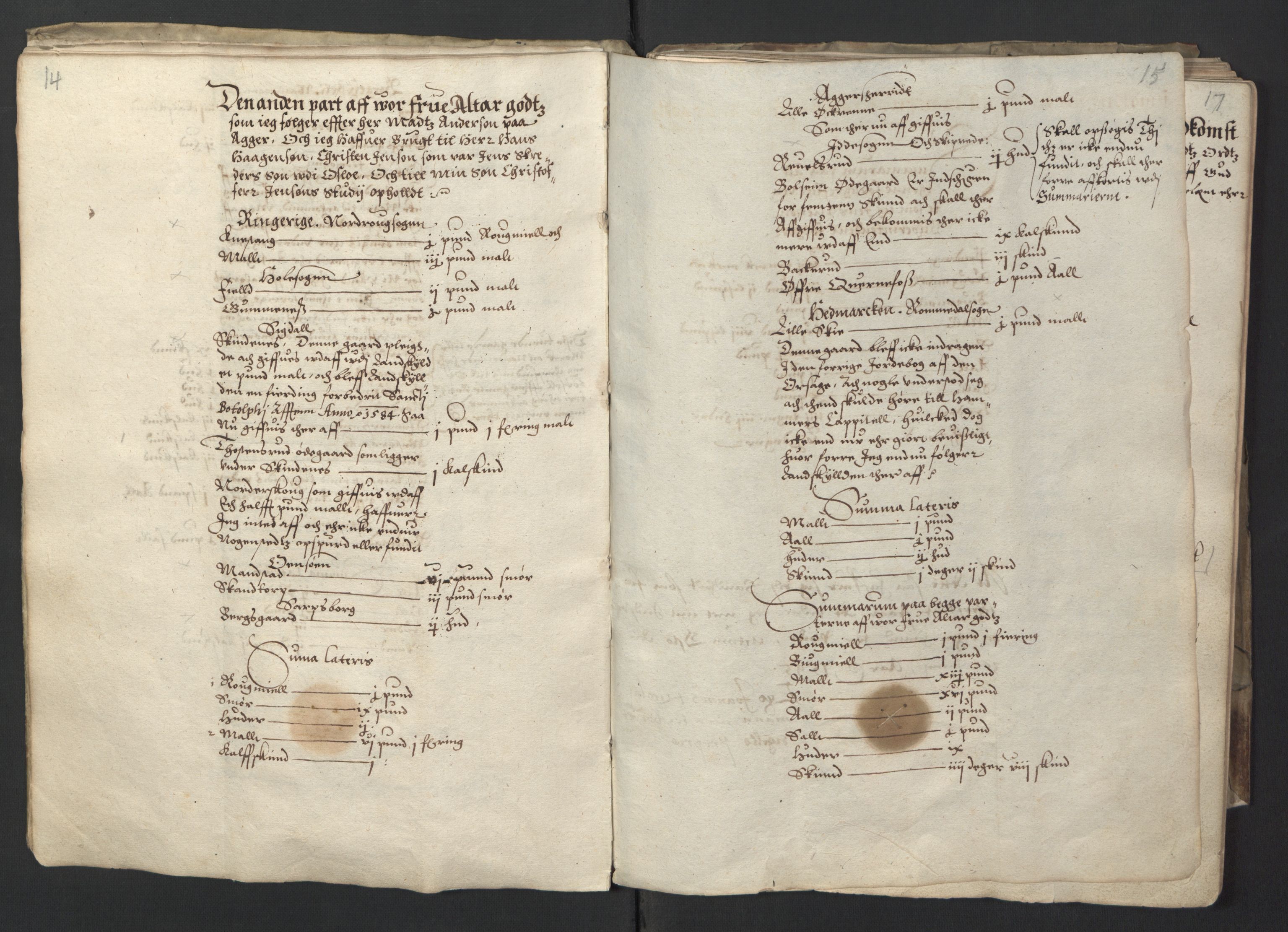 Stattholderembetet 1572-1771, AV/RA-EA-2870/Ek/L0001/0001: Jordebøker før 1624 og til utligning av garnisonsskatt 1624-1626: / Jordebok for Oslo kapitel, 1595, p. 11