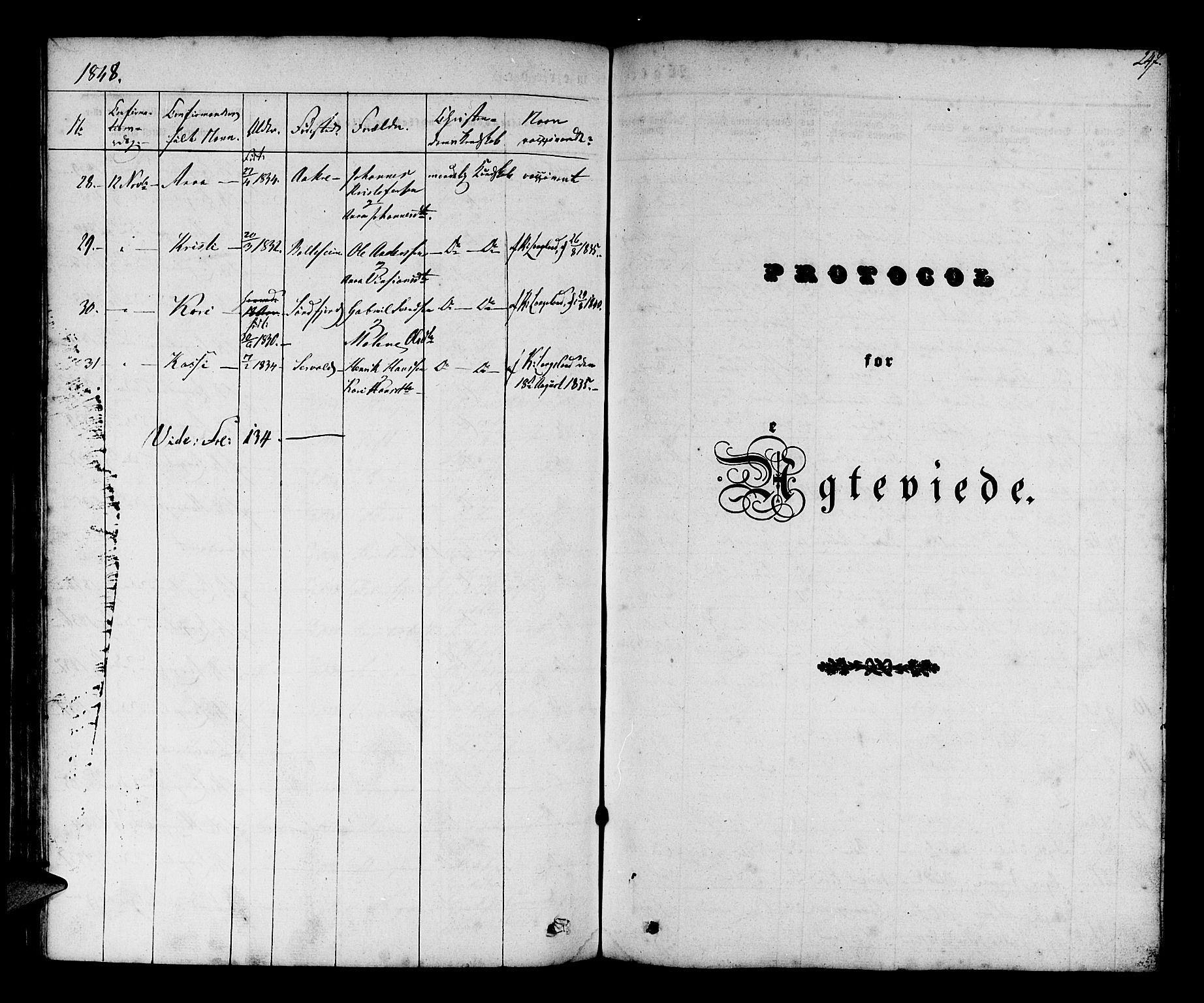 Os sokneprestembete, SAB/A-99929: Parish register (official) no. A 15, 1839-1851, p. 247