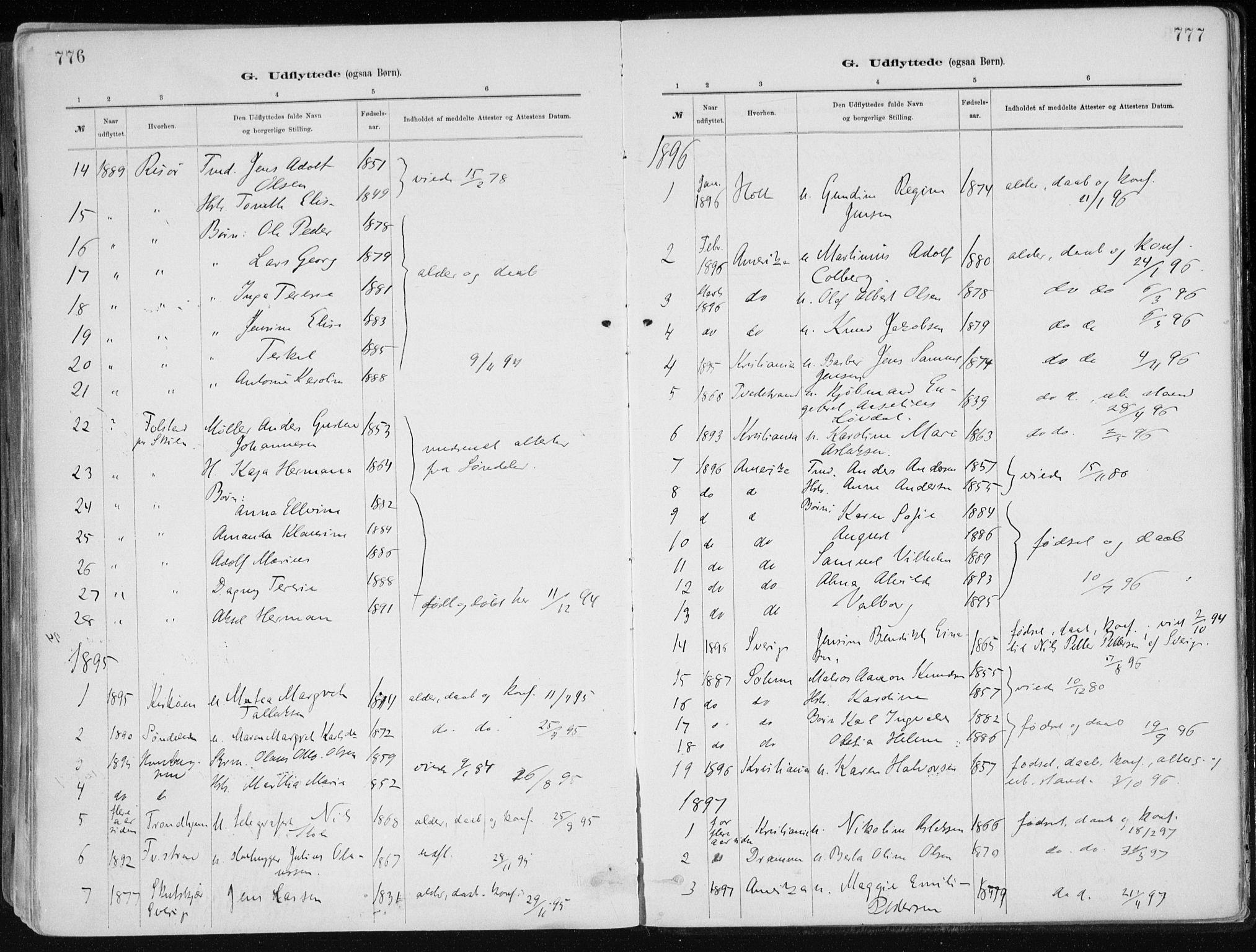 Dypvåg sokneprestkontor, SAK/1111-0007/F/Fa/Faa/L0008: Parish register (official) no. A 8, 1885-1906, p. 776-777