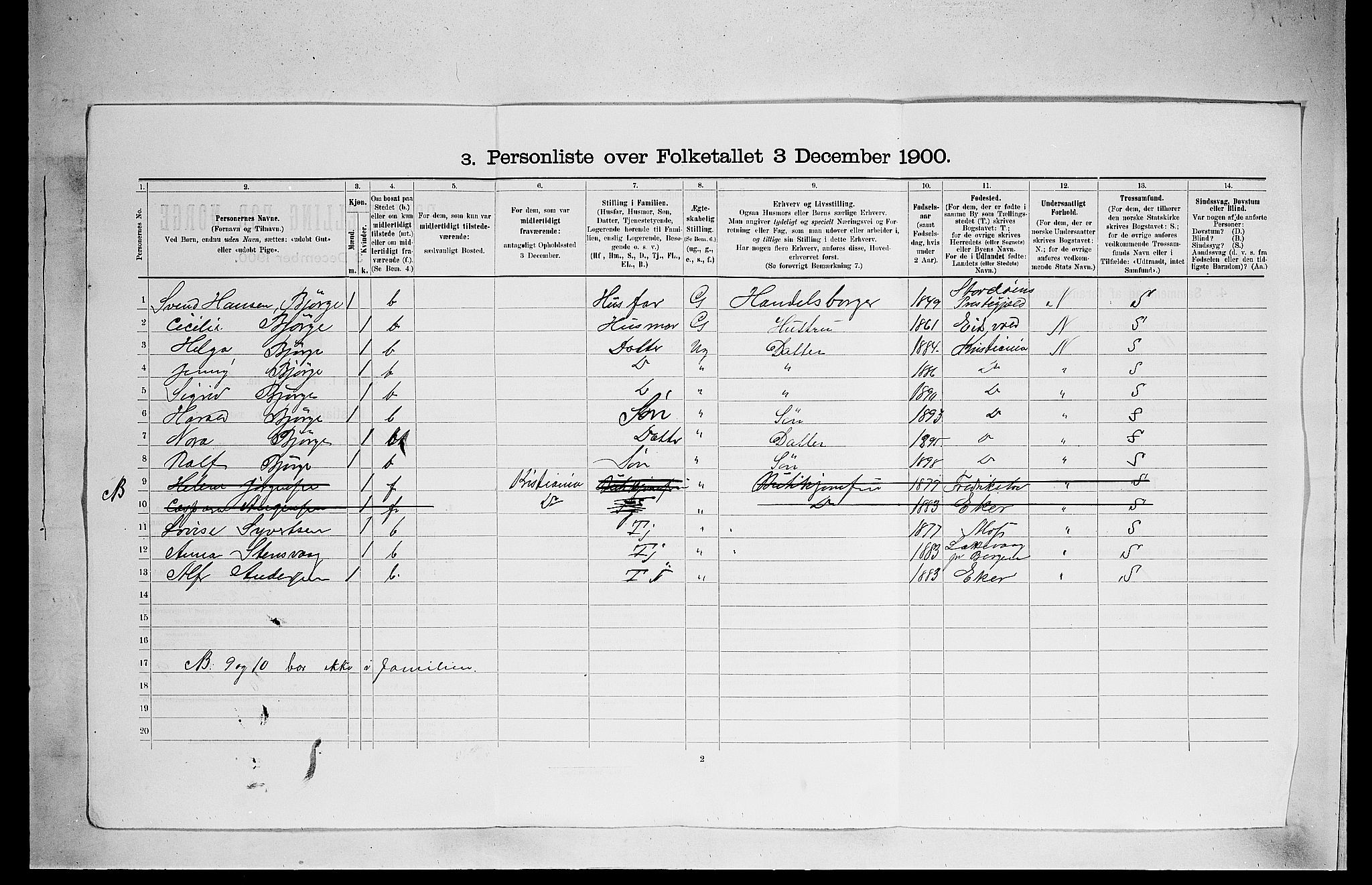 SAO, 1900 census for Kristiania, 1900, p. 27800