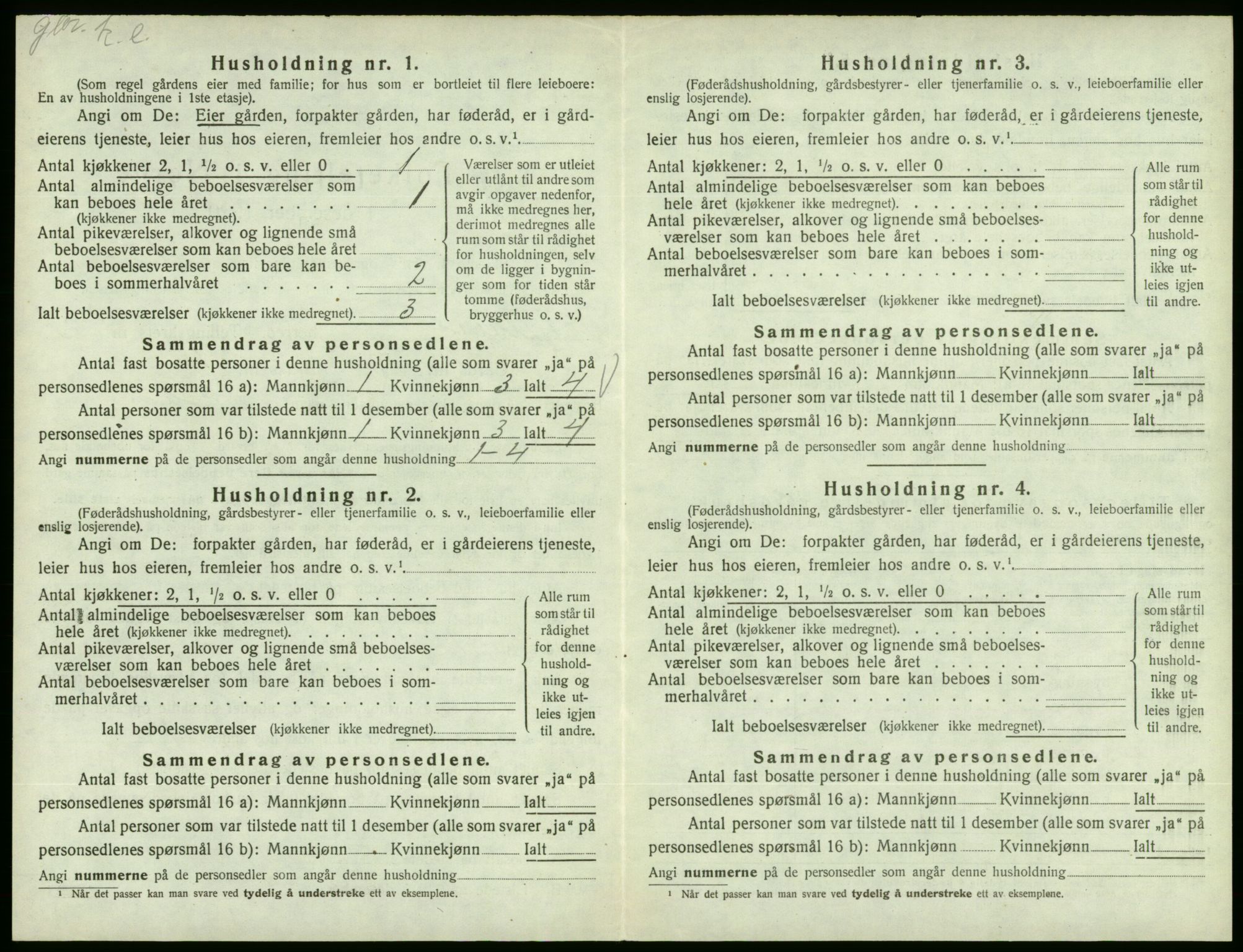 SAB, 1920 census for Fjelberg, 1920, p. 119