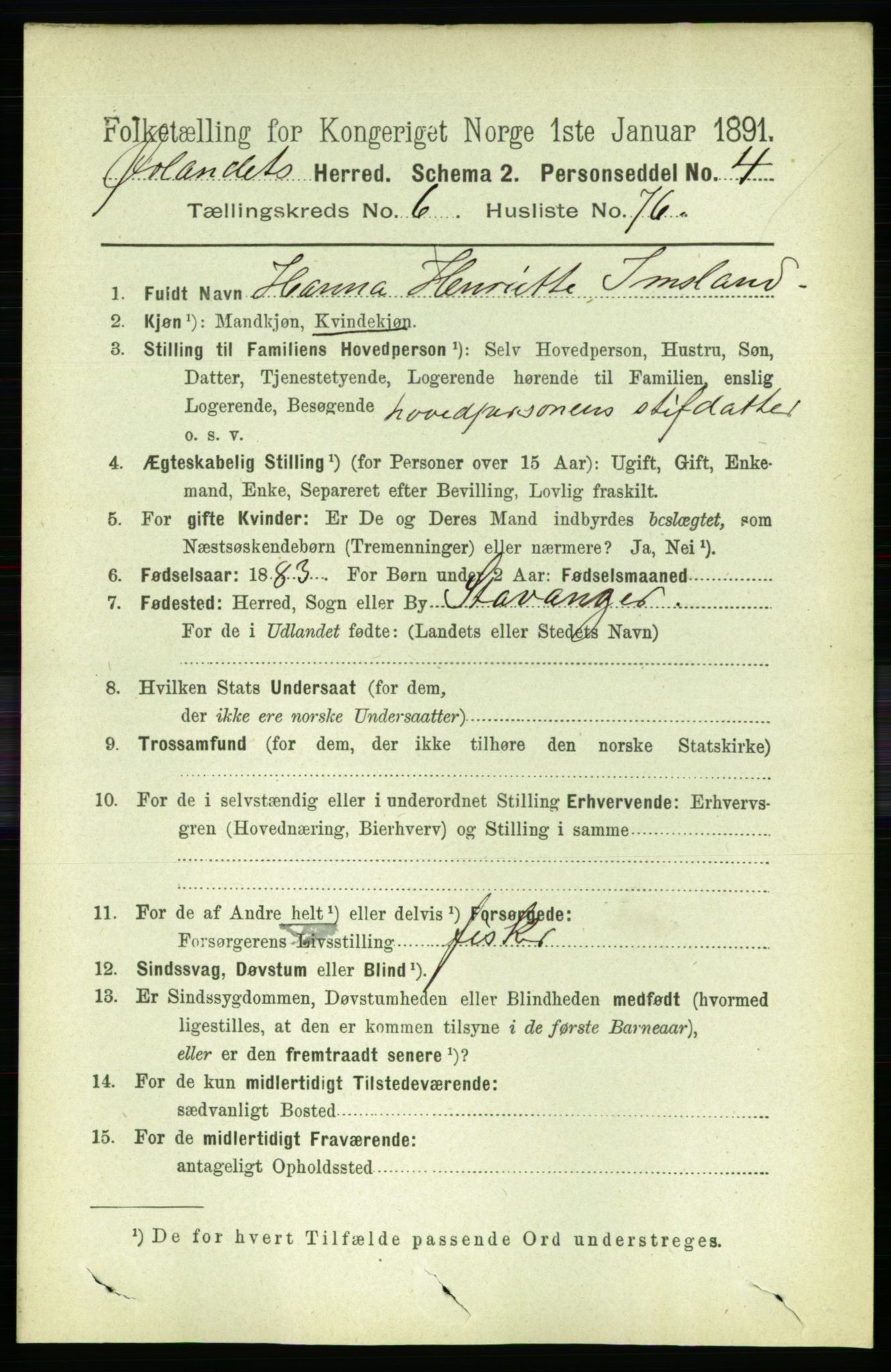 RA, 1891 census for 1621 Ørland, 1891, p. 2319