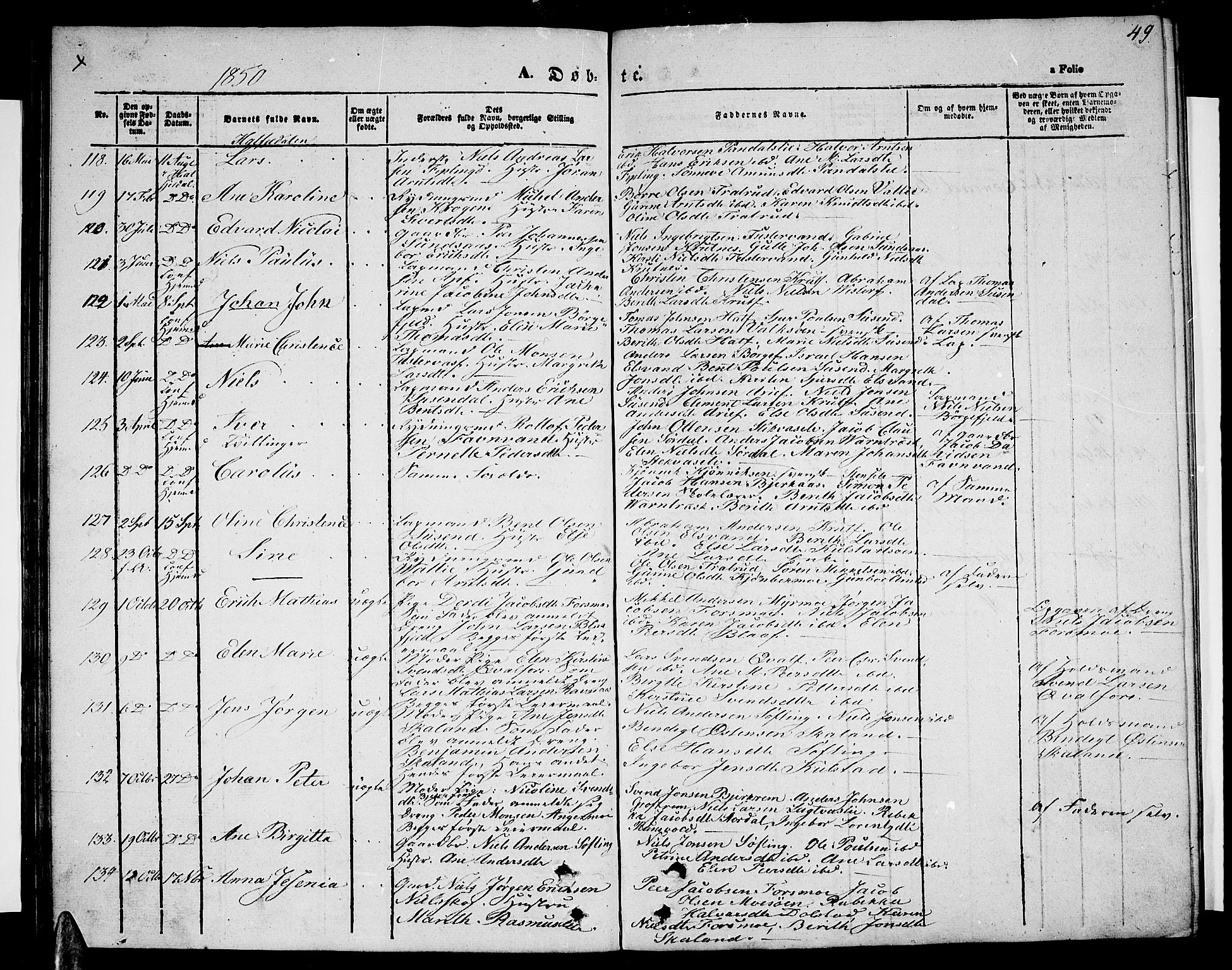 Ministerialprotokoller, klokkerbøker og fødselsregistre - Nordland, SAT/A-1459/820/L0300: Parish register (copy) no. 820C02, 1846-1850, p. 49
