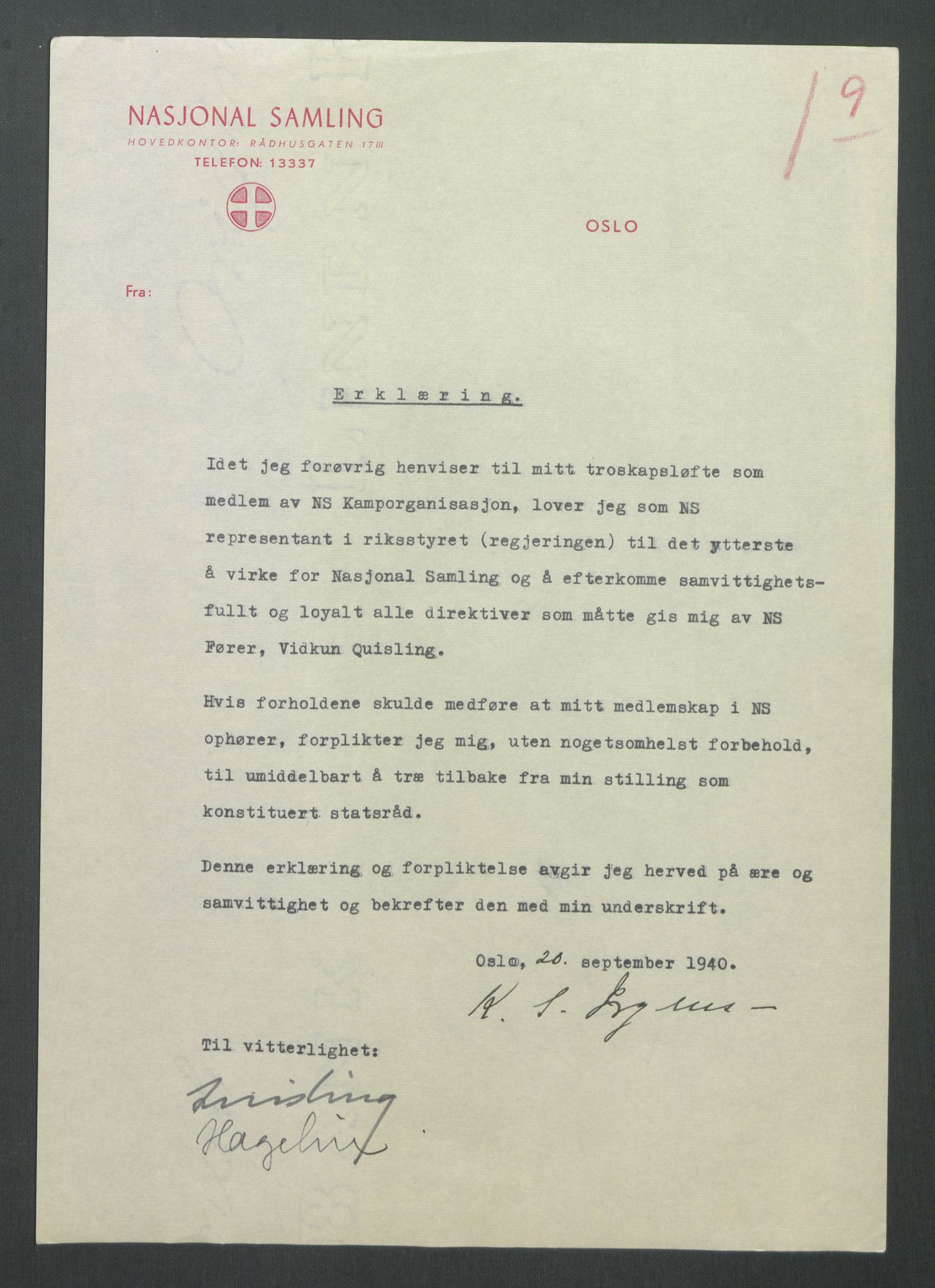 Landssvikarkivet, Oslo politikammer, AV/RA-S-3138-01/D/Di/L0001: Anr. 1559, 1945-1947, p. 2029