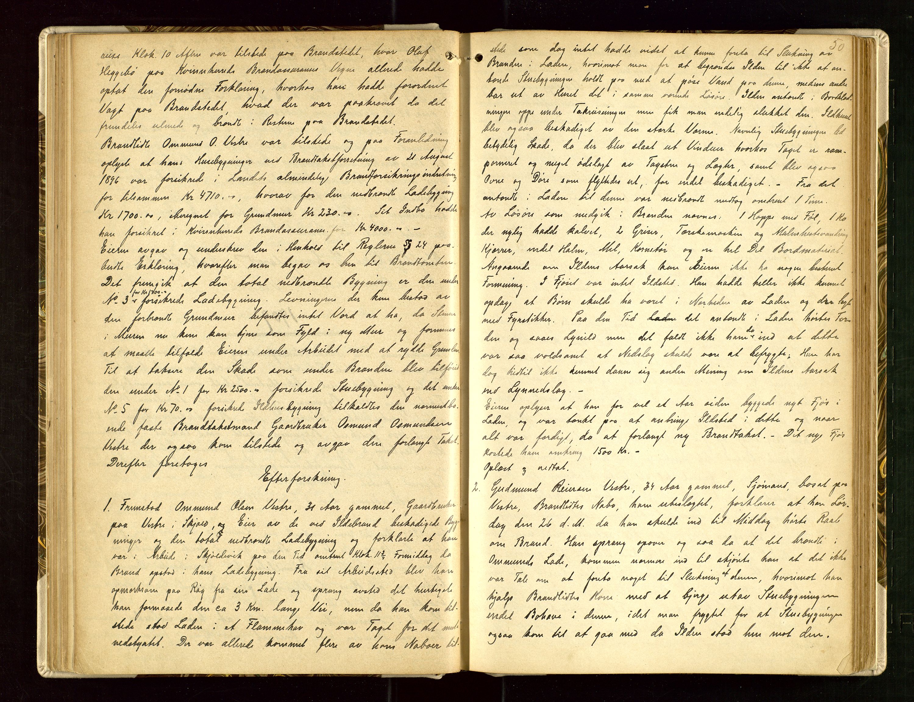 Skjold lensmannskontor, AV/SAST-A-100182/Goa/L0002: "Brandtaksasjons-Protokol for Skjolds Thinglag", 1890-1949, p. 49b-50a