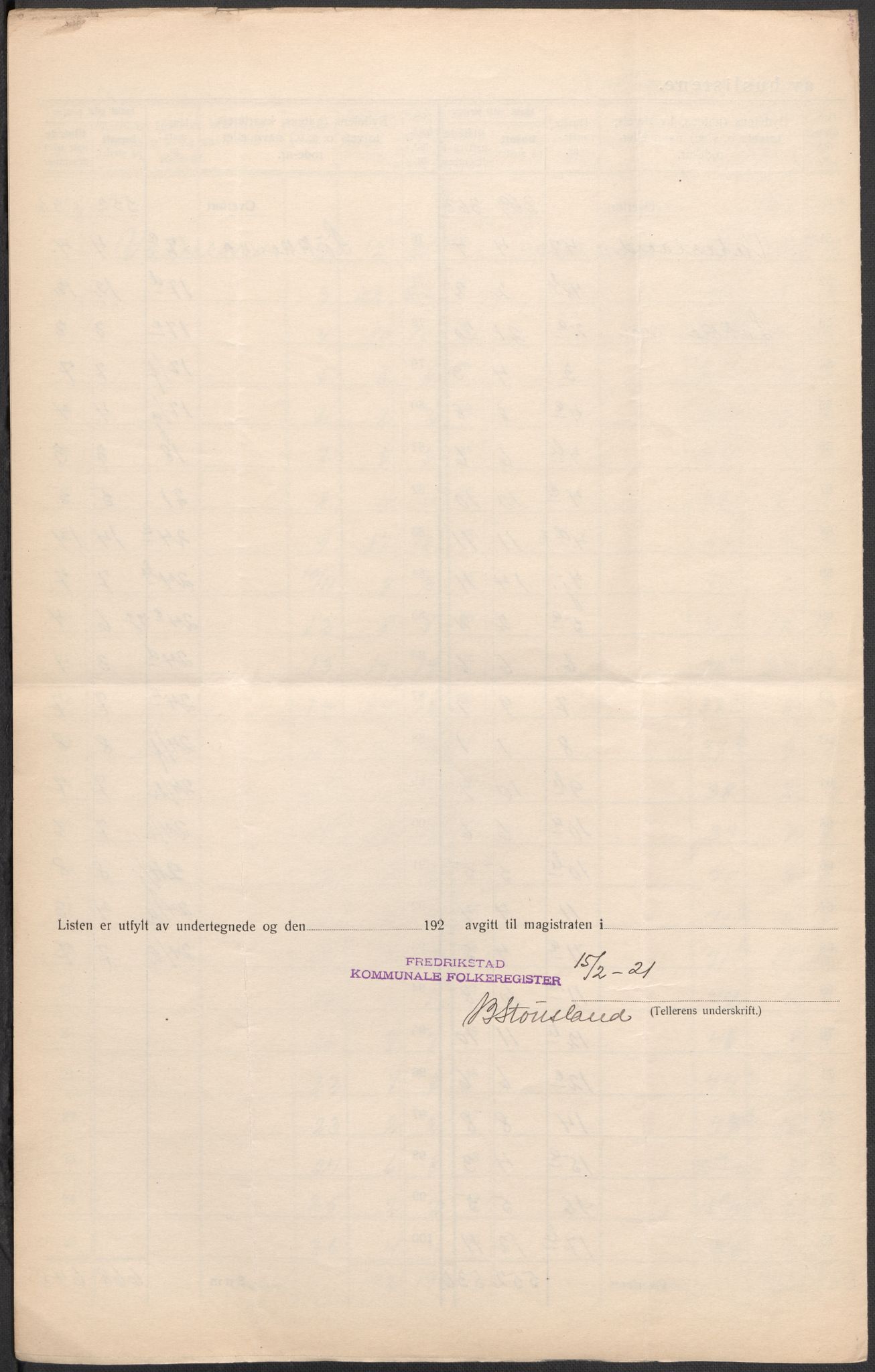 SAO, 1920 census for Fredrikstad, 1920, p. 10