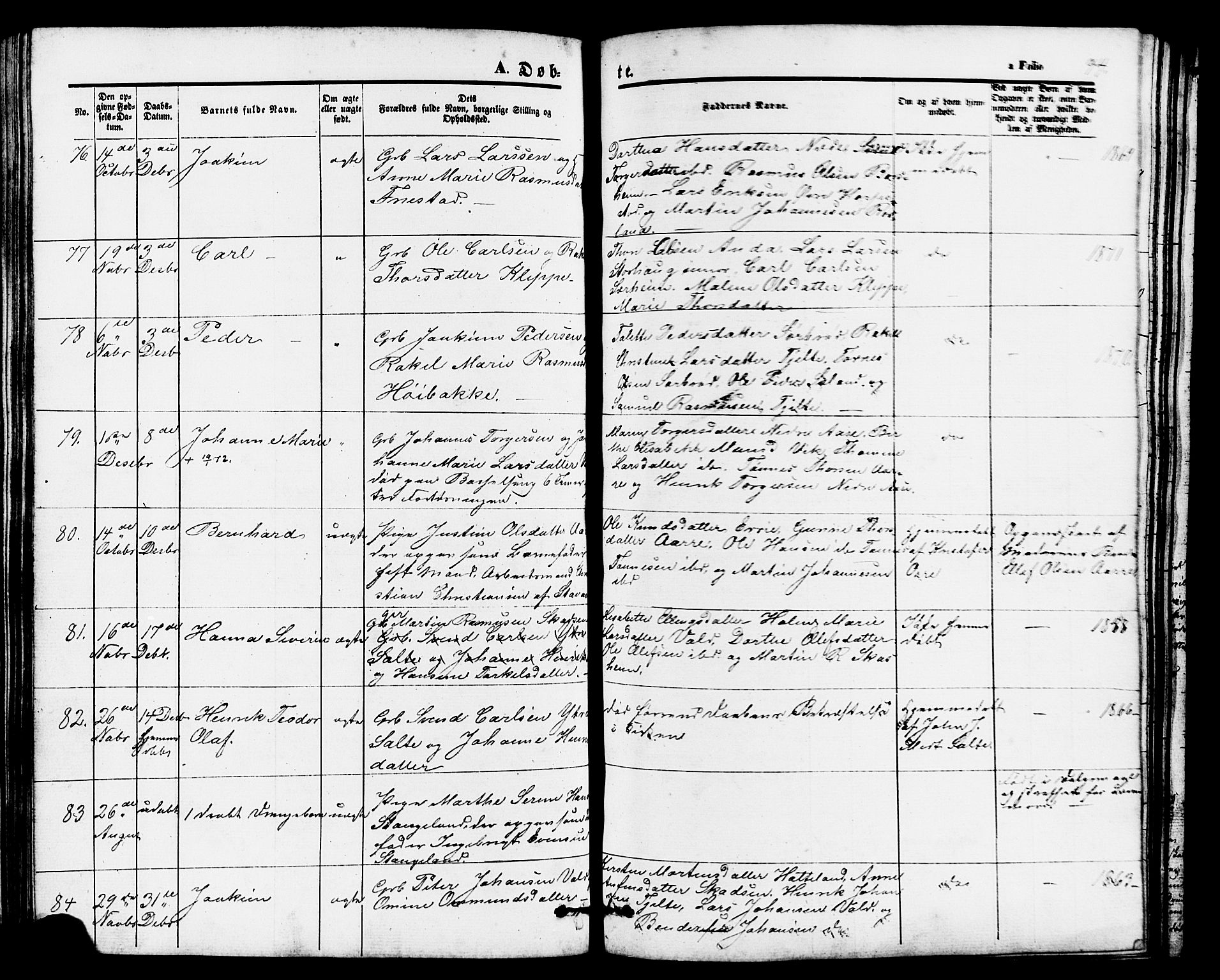 Klepp sokneprestkontor, AV/SAST-A-101803/001/3/30BB/L0002: Parish register (copy) no. B 2, 1860-1875, p. 94