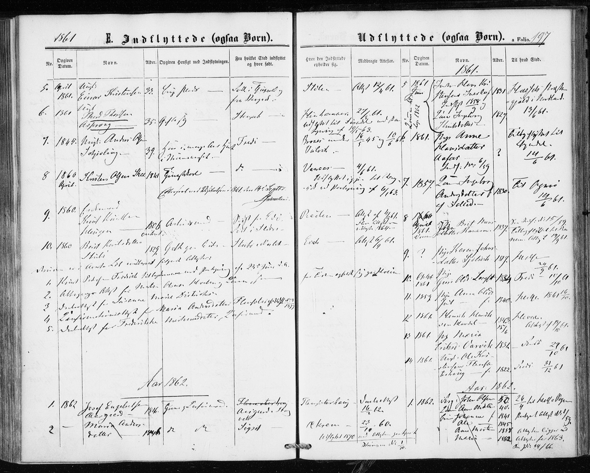 Ministerialprotokoller, klokkerbøker og fødselsregistre - Møre og Romsdal, AV/SAT-A-1454/586/L0985: Parish register (official) no. 586A11, 1857-1866, p. 197