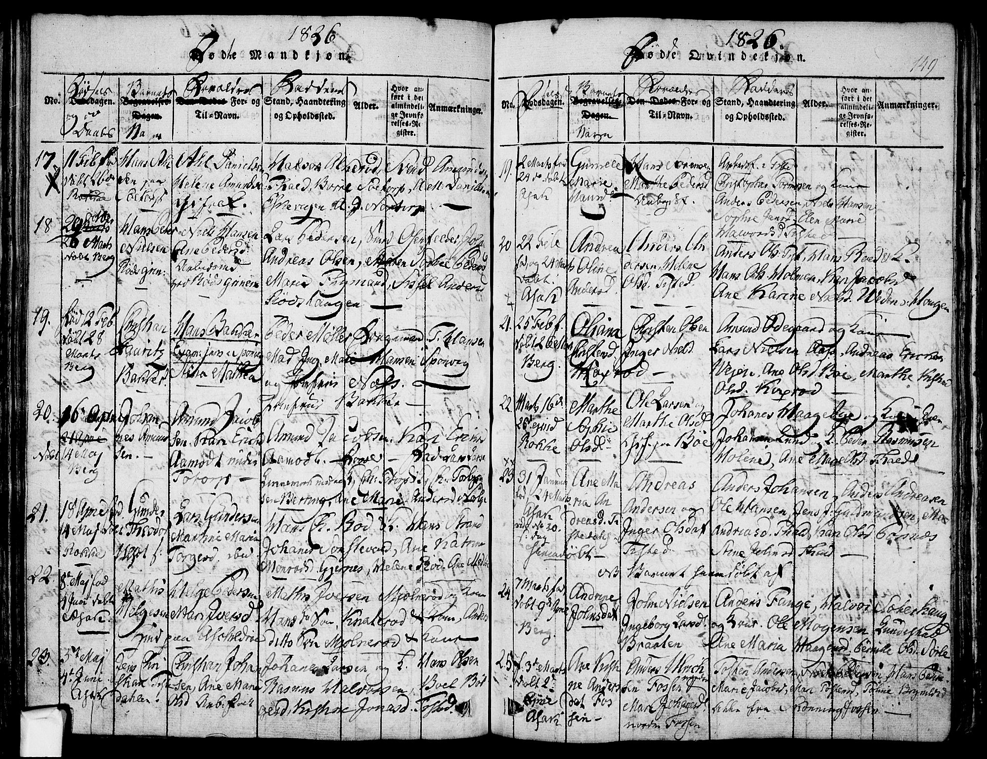 Berg prestekontor Kirkebøker, AV/SAO-A-10902/F/Fa/L0002: Parish register (official) no. I 2, 1815-1831, p. 149