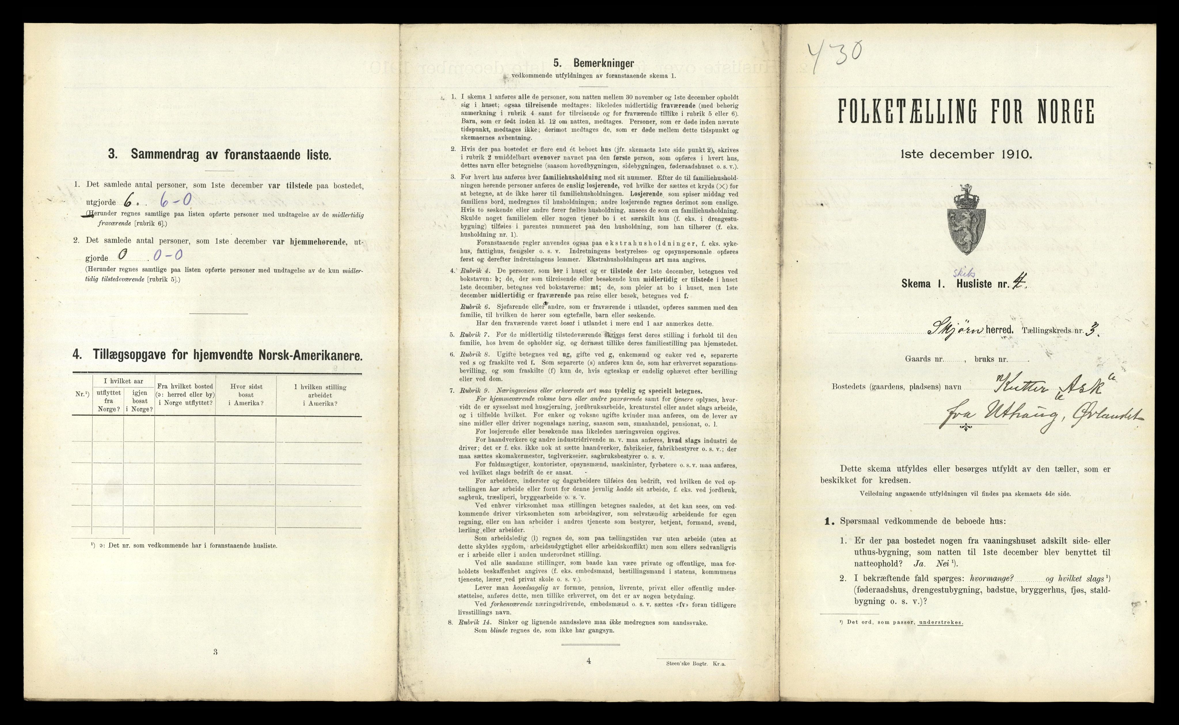 RA, 1910 census for Stjørna, 1910, p. 299