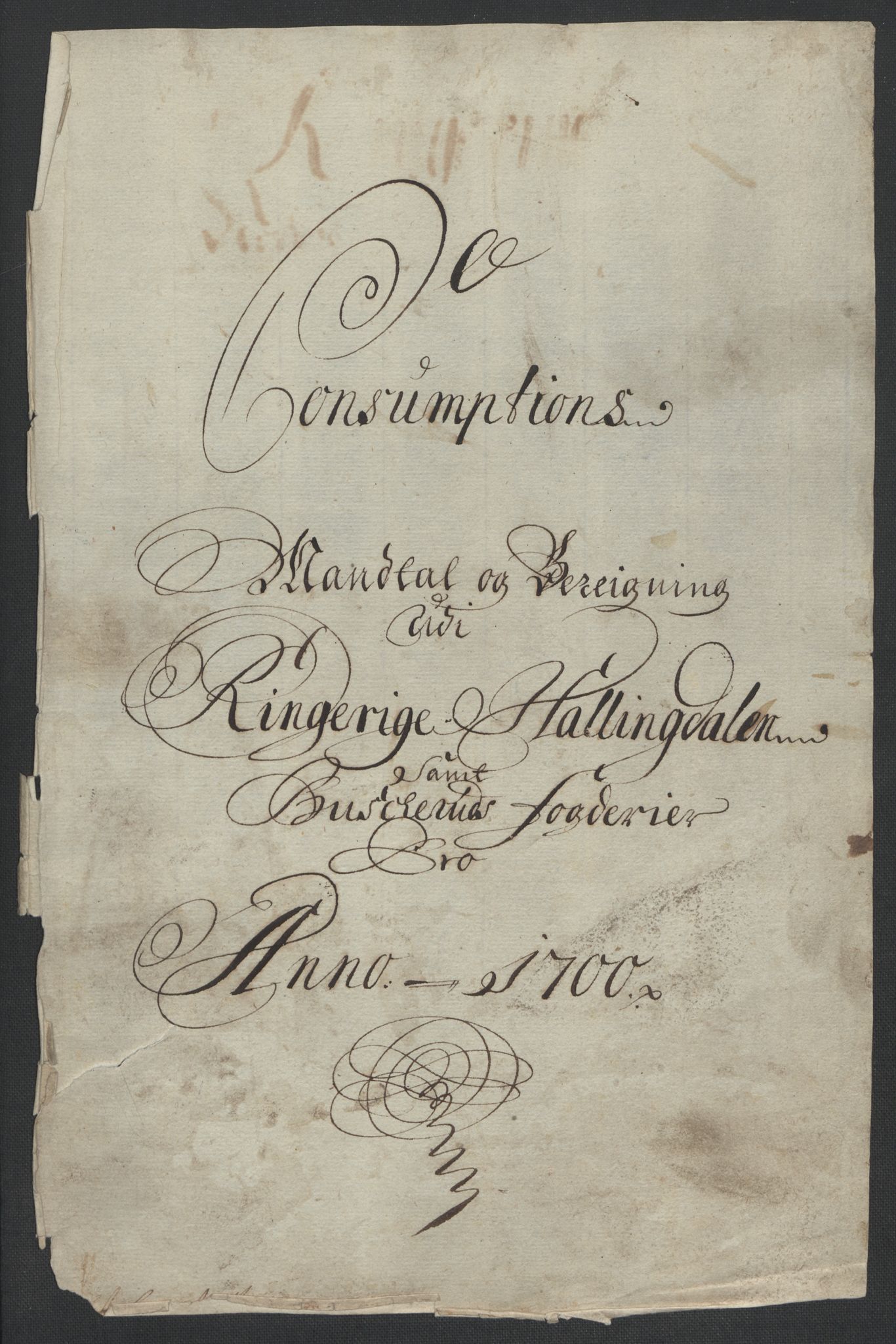 Rentekammeret inntil 1814, Reviderte regnskaper, Fogderegnskap, AV/RA-EA-4092/R22/L1457: Fogderegnskap Ringerike, Hallingdal og Buskerud, 1700, p. 94