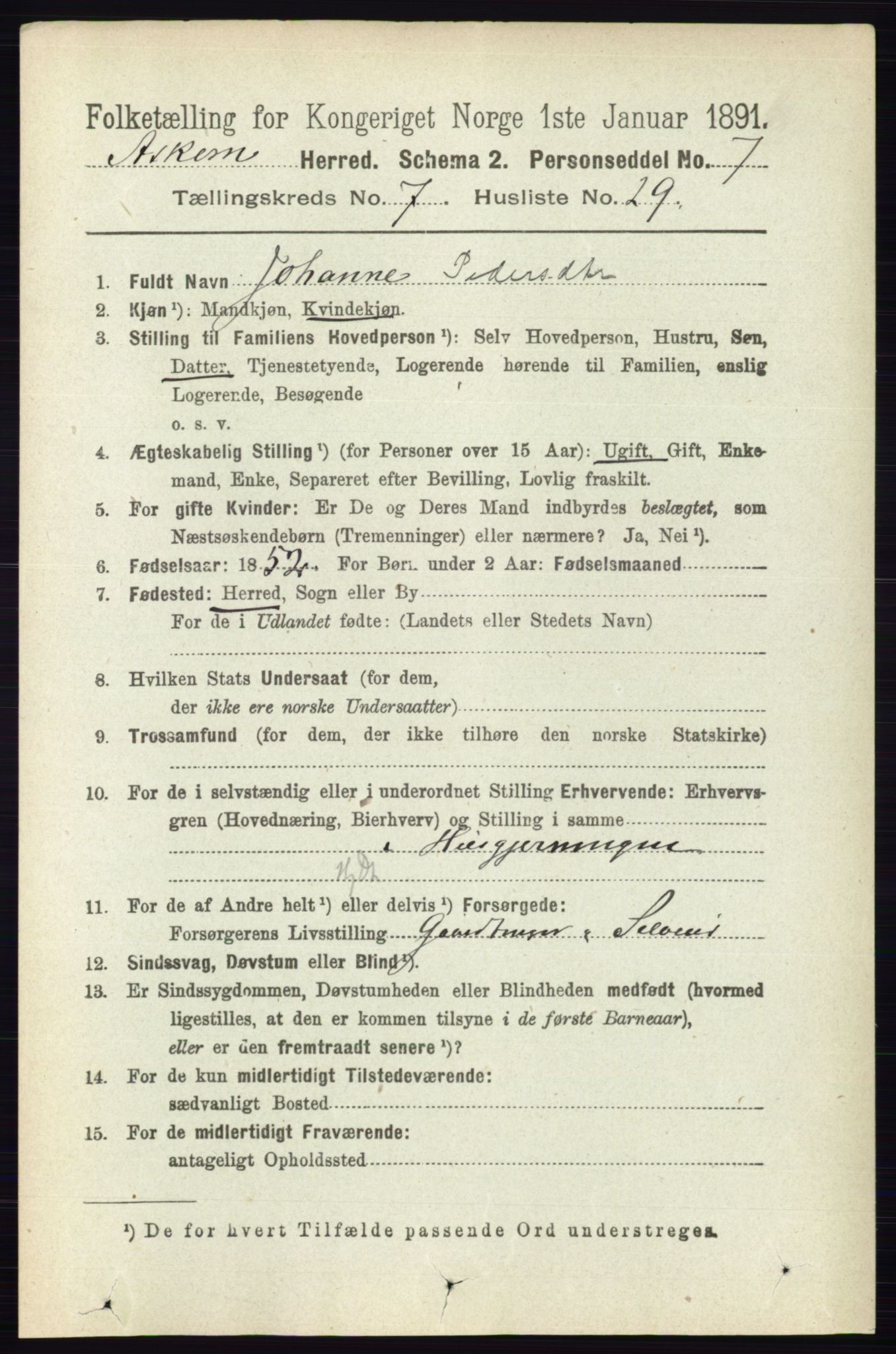 RA, 1891 census for 0124 Askim, 1891, p. 1181